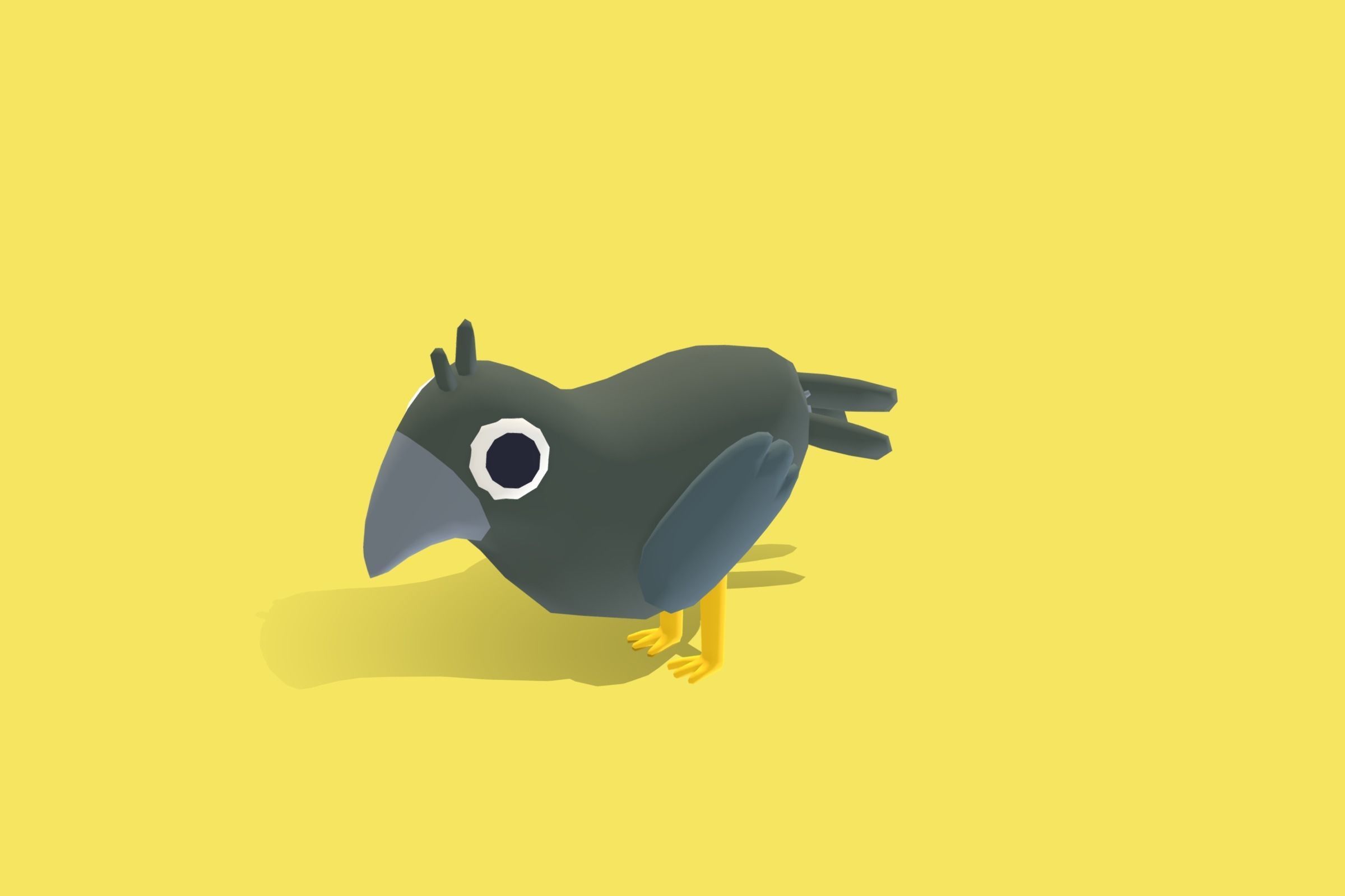 Crow - Quirky Series Low-poly 3D model_7