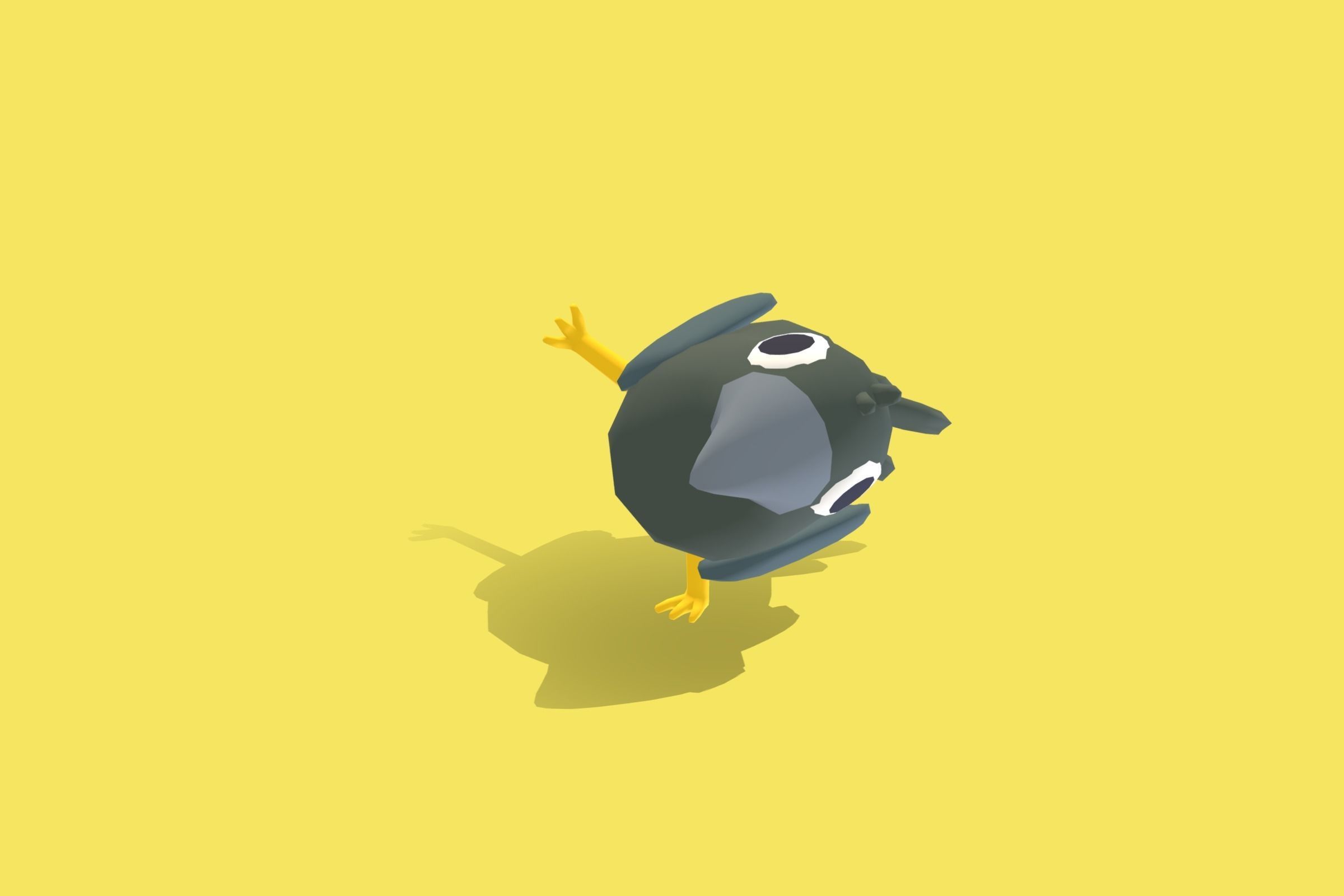 Crow - Quirky Series Low-poly 3D model_10