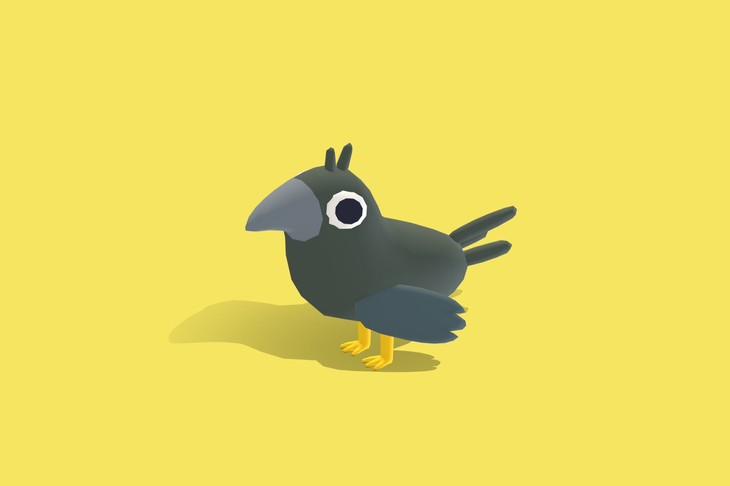 Crow - Quirky Series Low-poly 3D model_4
