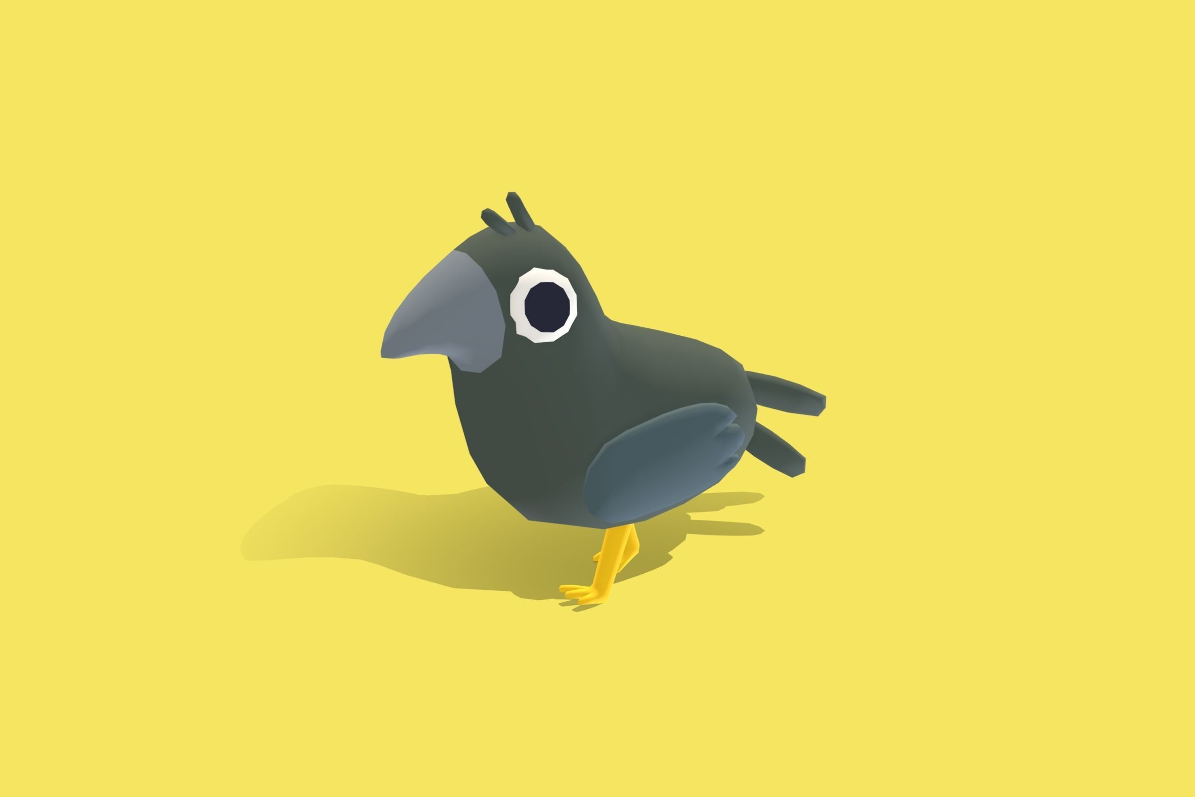 Crow - Quirky Series Low-poly 3D model_11
