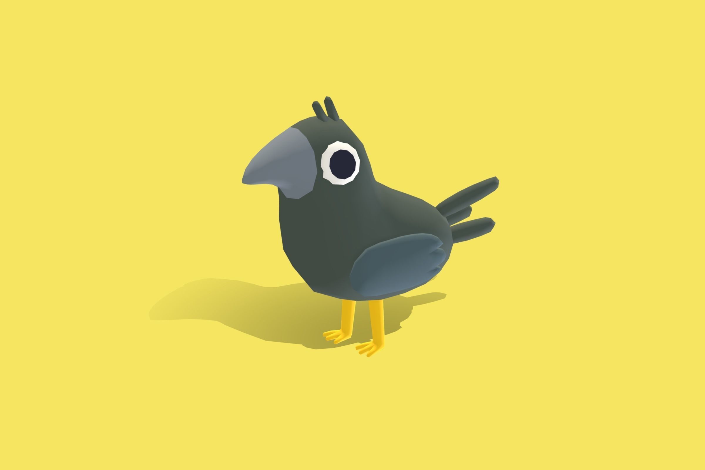 Crow - Quirky Series Low-poly 3D model_9