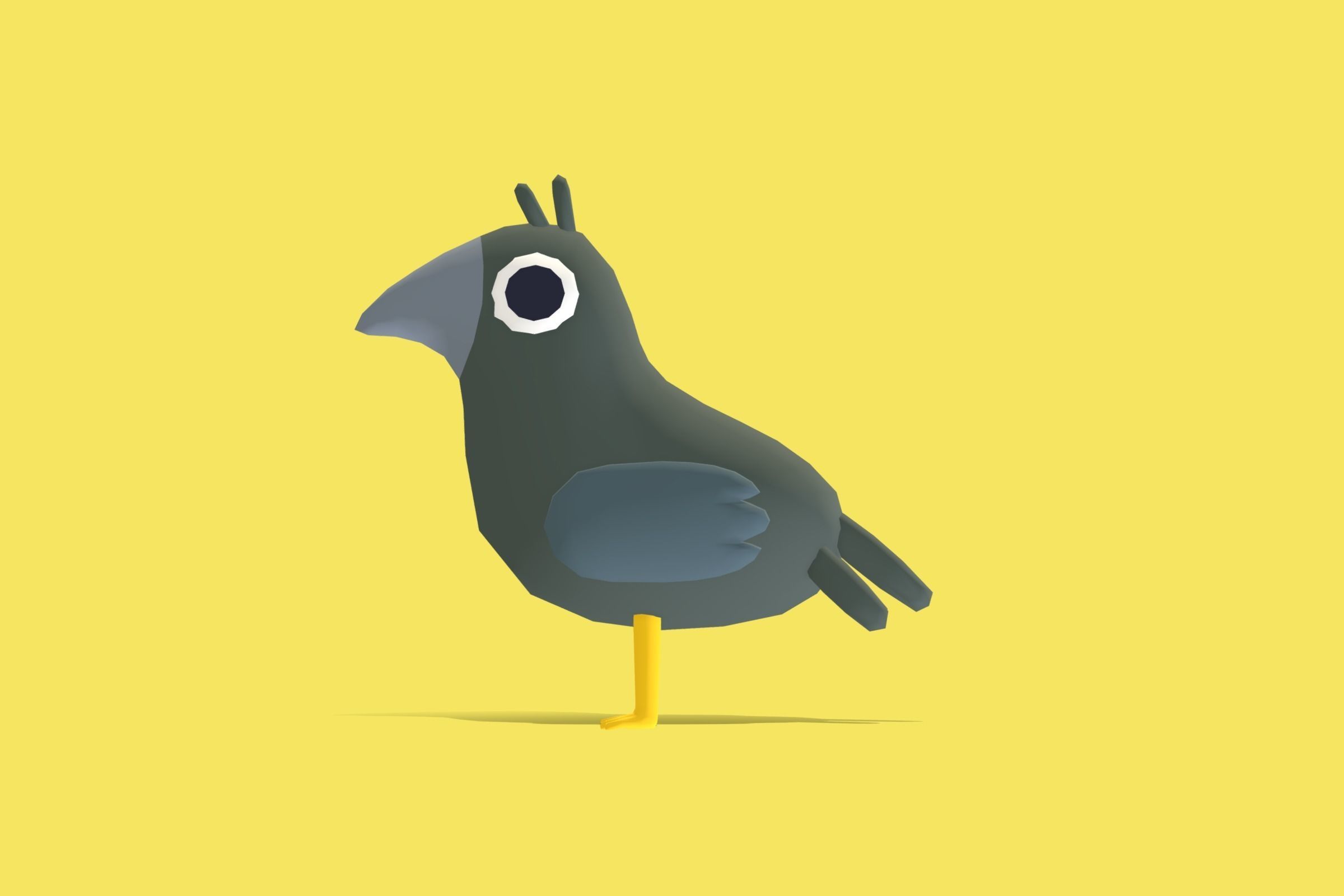Crow - Quirky Series Low-poly 3D model_2