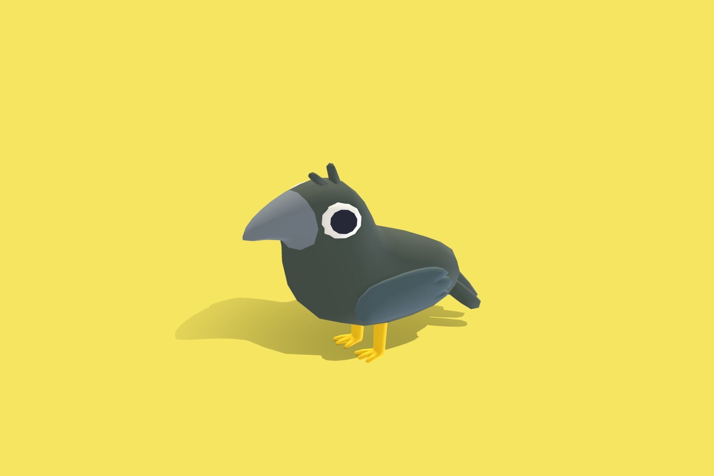 Crow - Quirky Series Low-poly 3D model_5