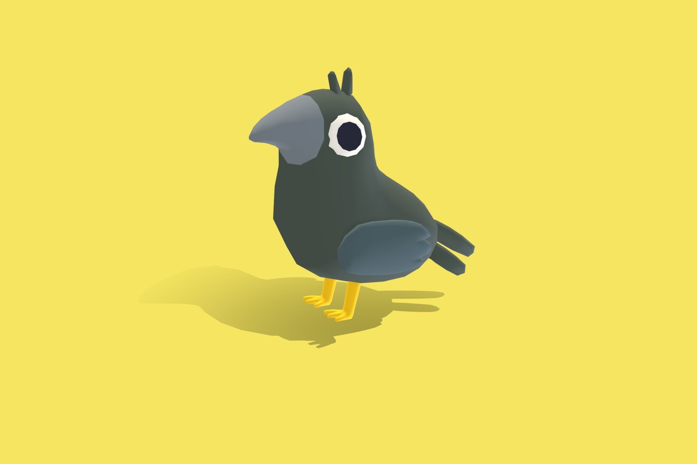 Crow - Quirky Series Low-poly 3D model_12