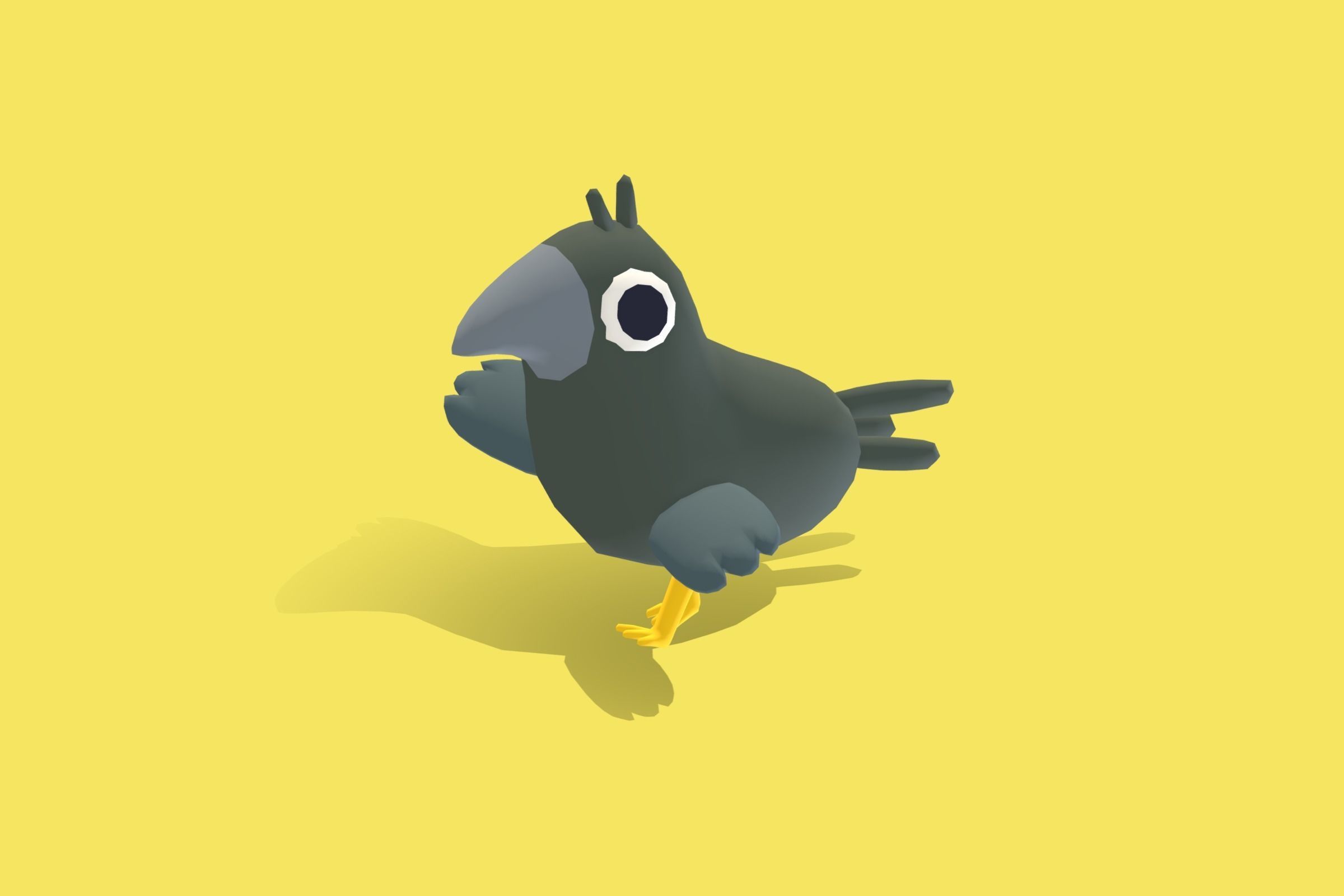 Crow - Quirky Series Low-poly 3D model_6