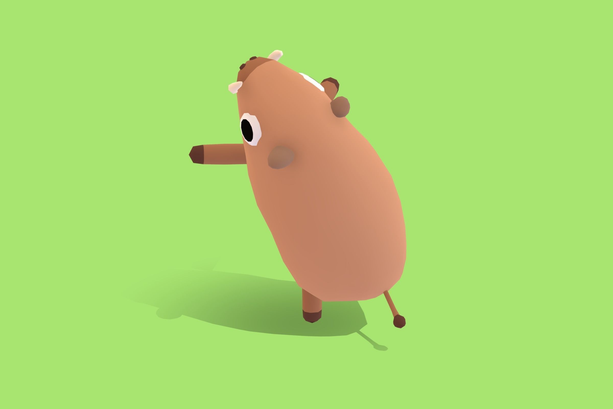 Hog - Quirky Series Low-poly 3D model_8
