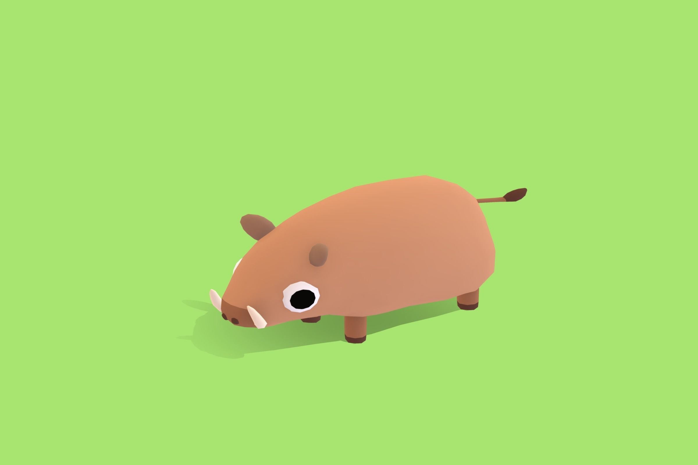 Hog - Quirky Series Low-poly 3D model_4