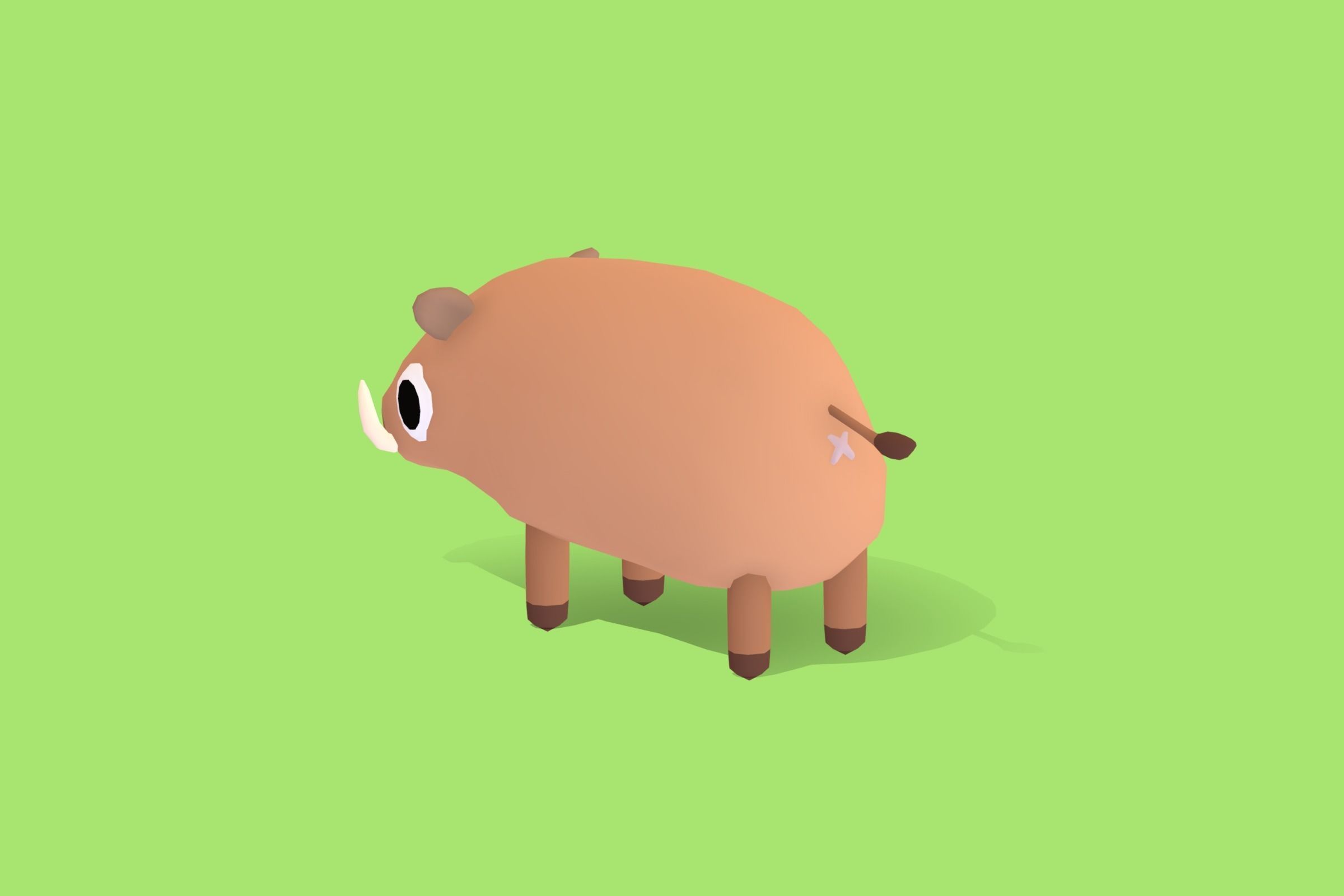 Hog - Quirky Series Low-poly 3D model_1