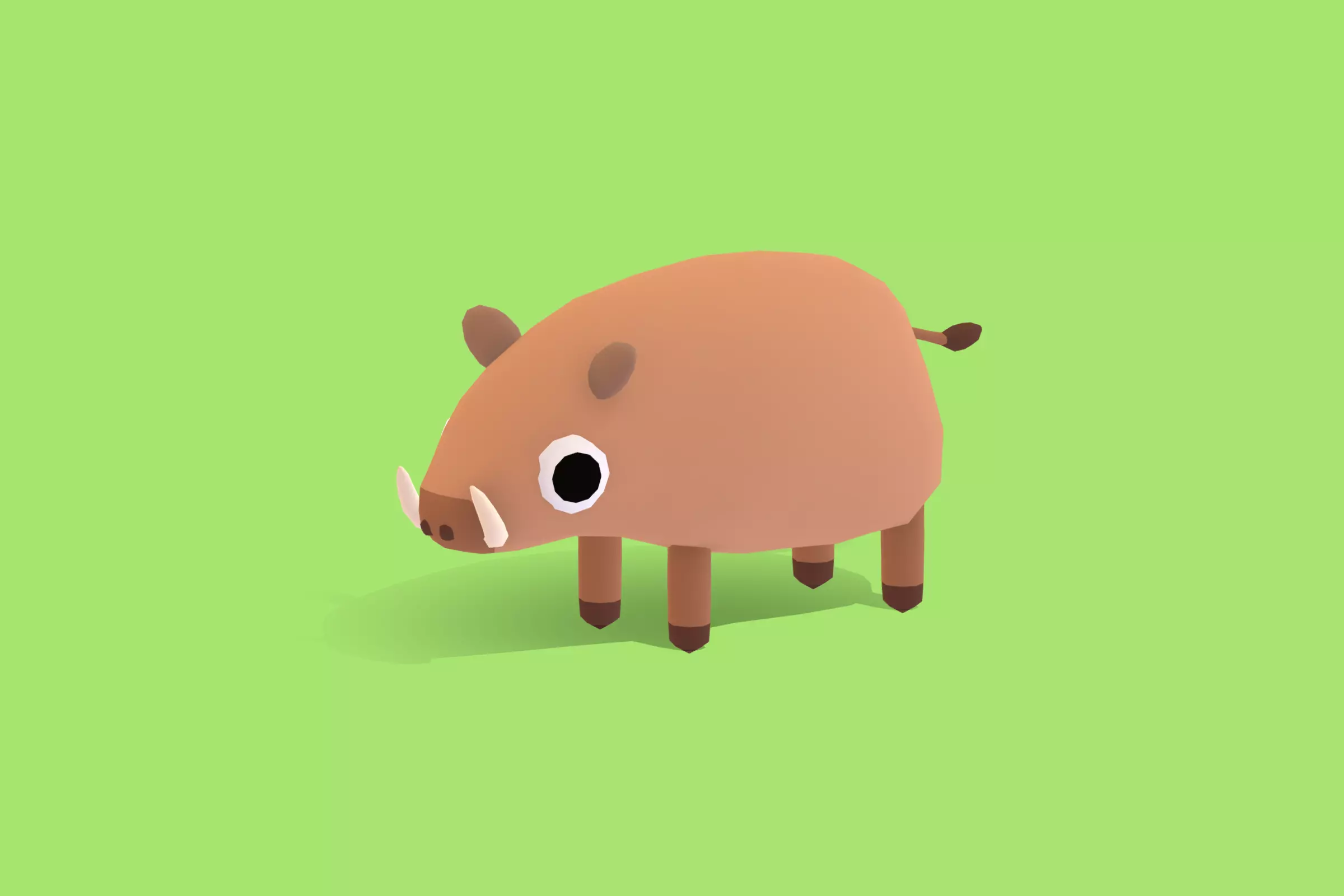Hog - Quirky Series Low-poly 3D model_0