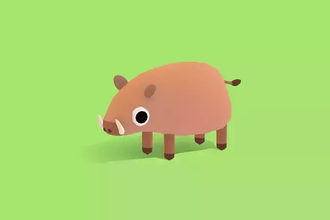 Hog - Quirky Series Low-poly 3D model