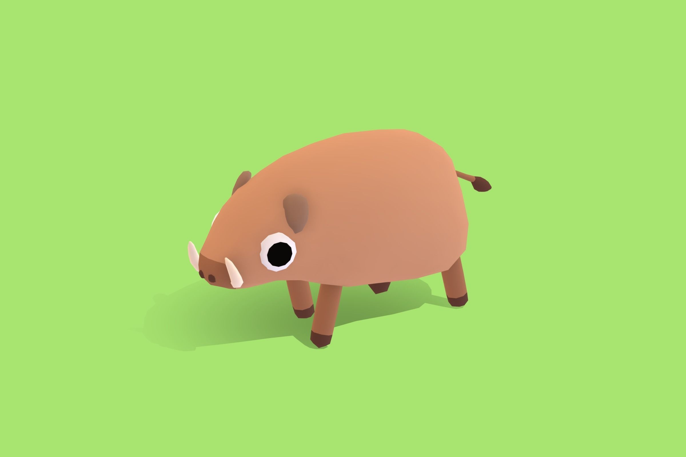 Hog - Quirky Series Low-poly 3D model_7