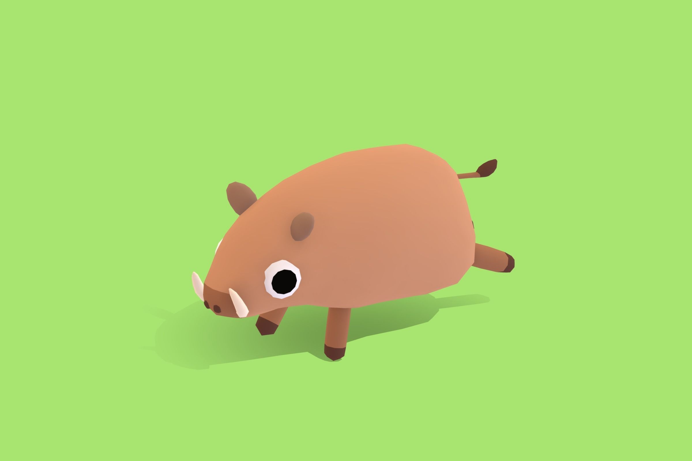 Hog - Quirky Series Low-poly 3D model_9