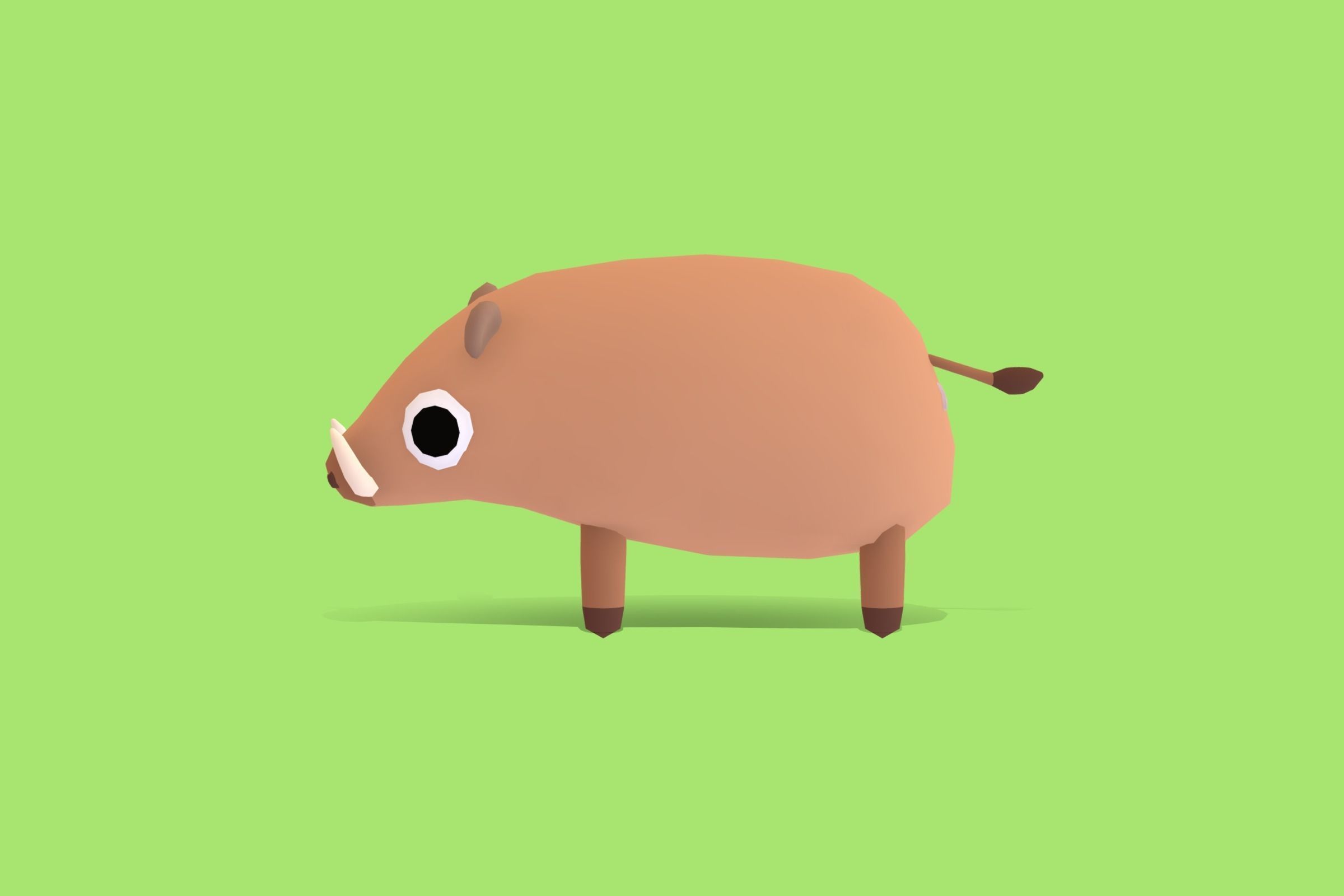 Hog - Quirky Series Low-poly 3D model_2