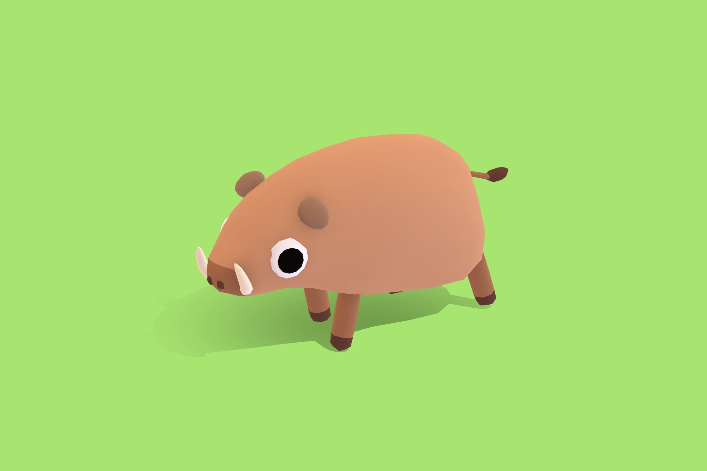 Hog - Quirky Series Low-poly 3D model_10