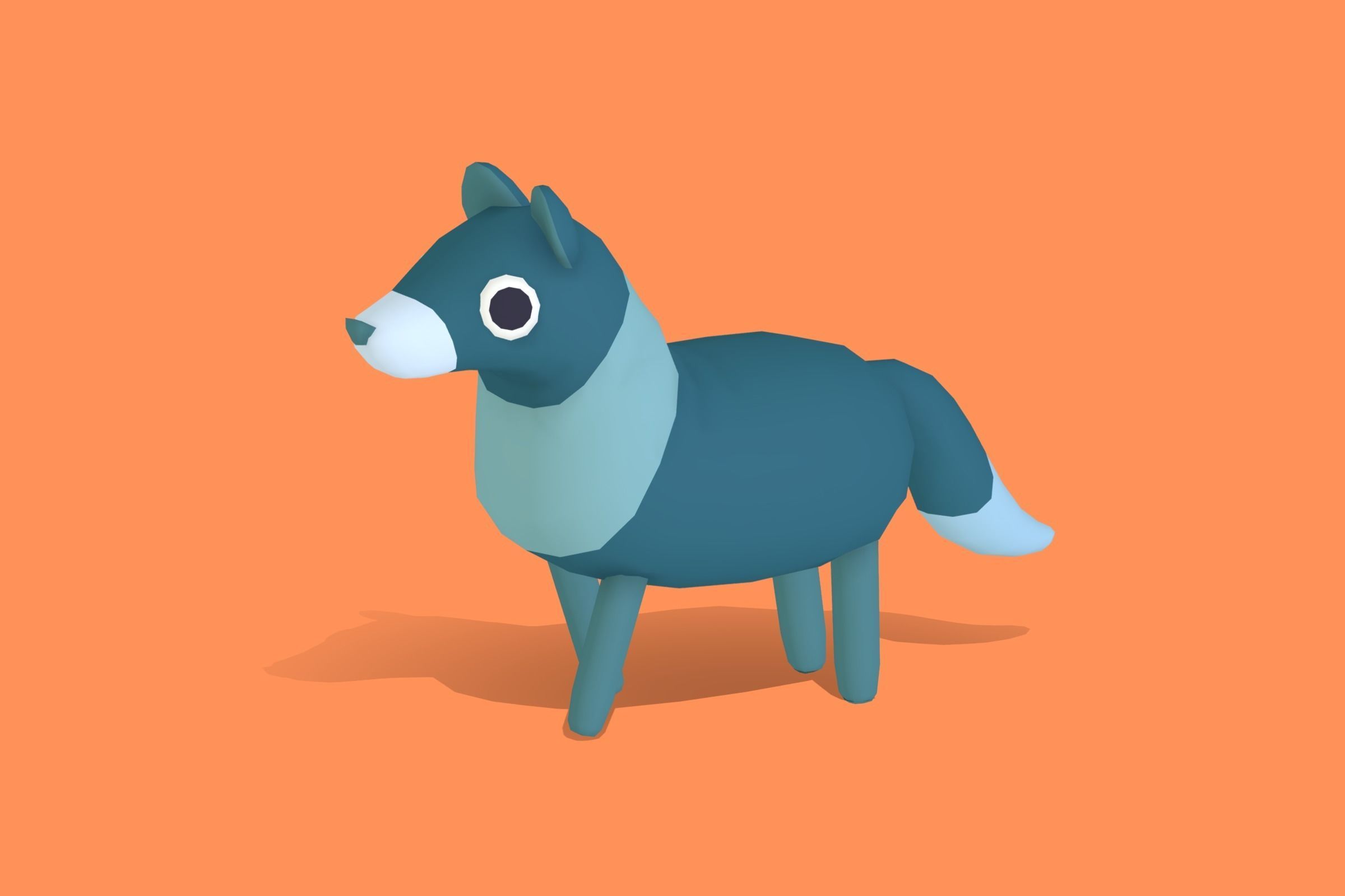 Wolf - Quirky Series Low-poly 3D model_11