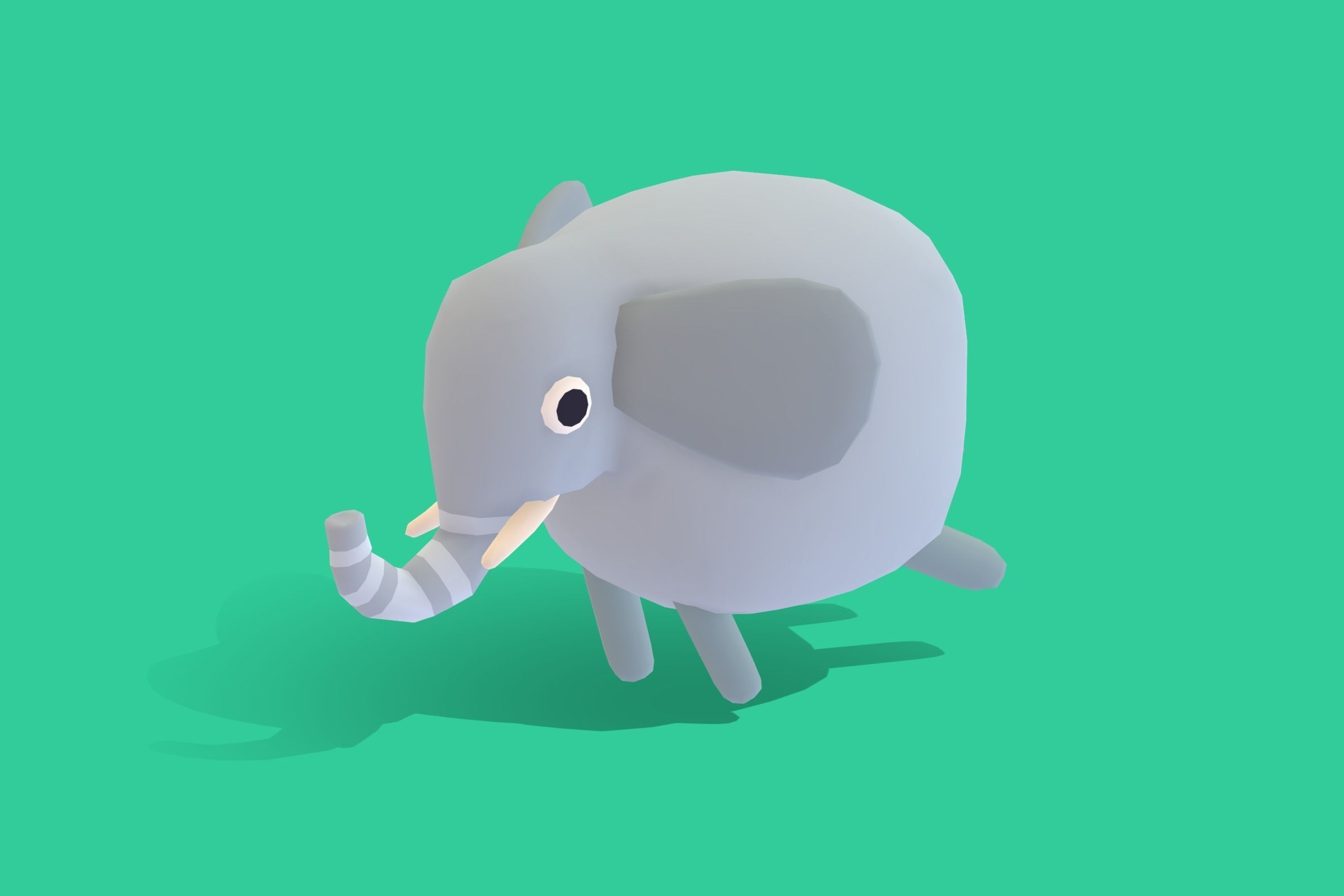 Elephant - Quirky Series Low-poly 3D model_9
