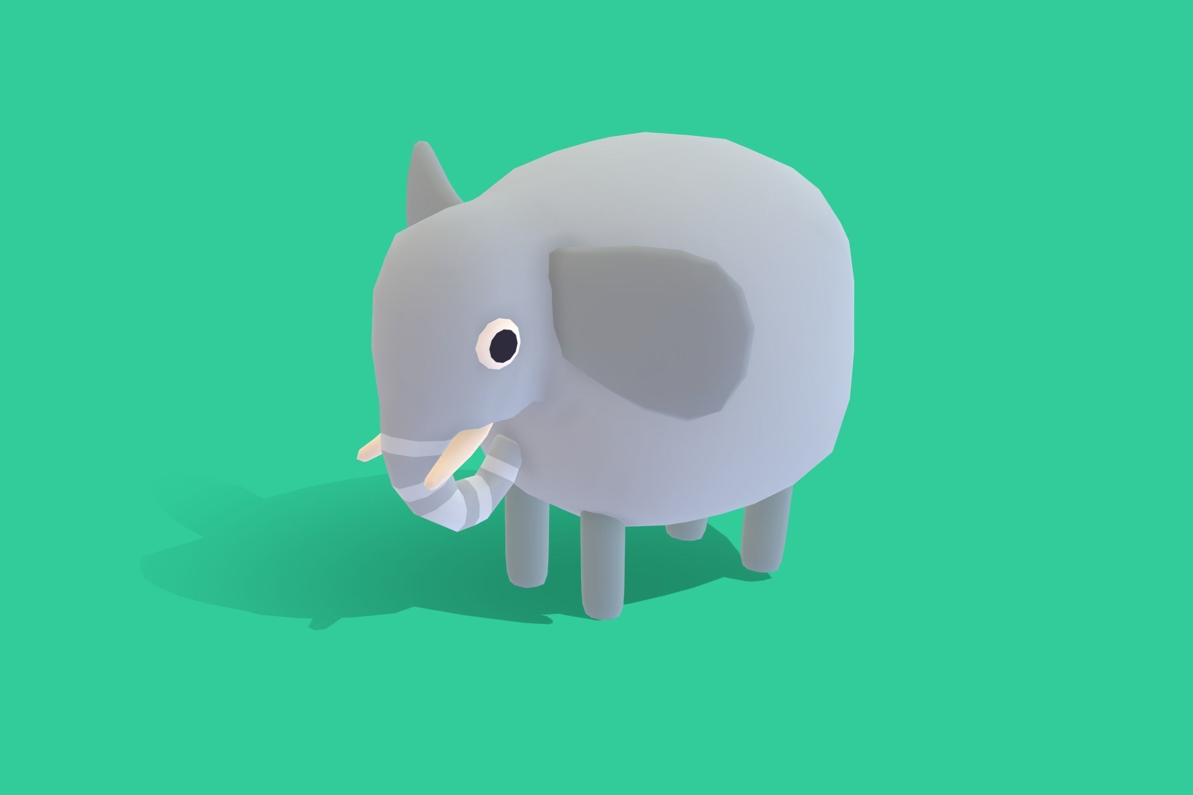 Elephant - Quirky Series Low-poly 3D model_5