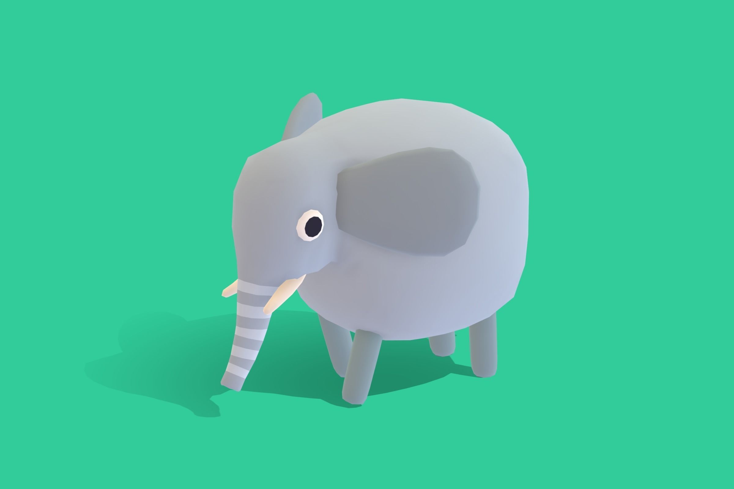 Elephant - Quirky Series Low-poly 3D model_10