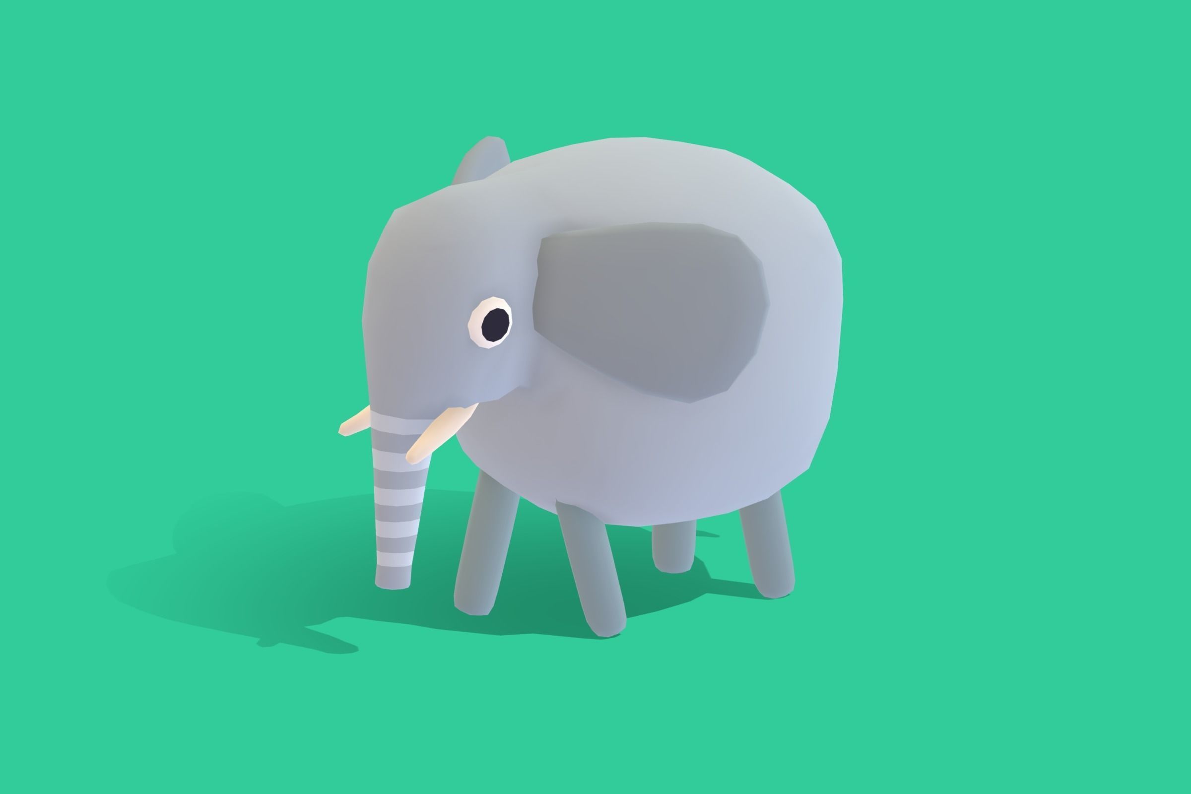 Elephant - Quirky Series Low-poly 3D model_8