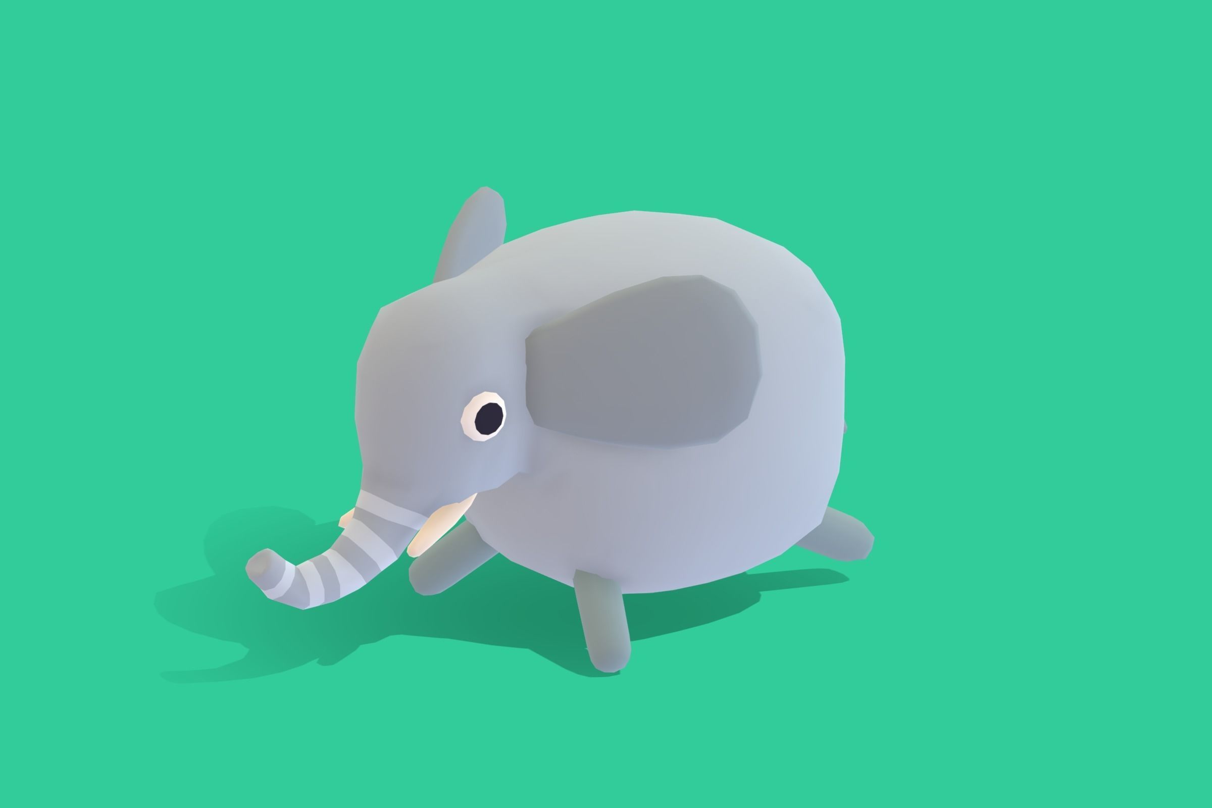Elephant - Quirky Series Low-poly 3D model_3