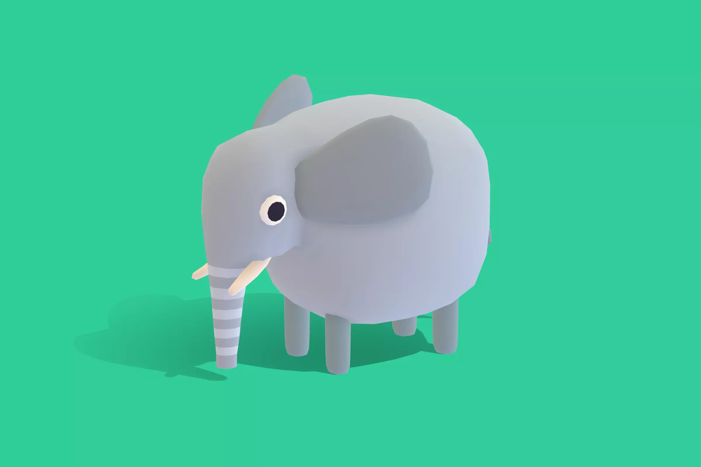 Elephant - Quirky Series Low-poly 3D model_0