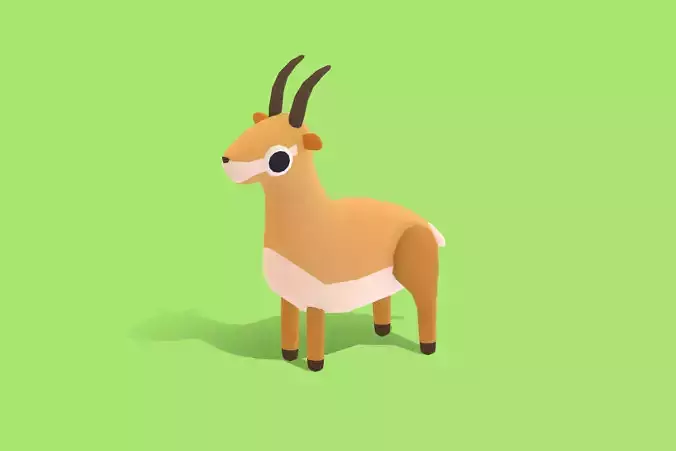 Gazelle - Quirky Series Low-poly 3D model