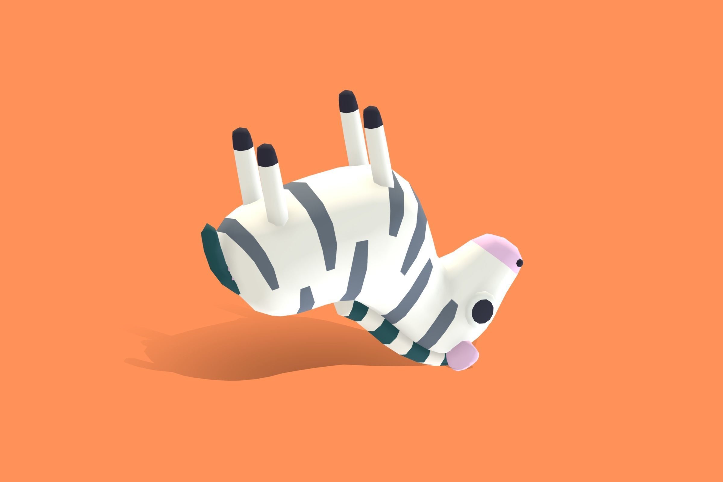 Zebra - Quirky Series Low-poly 3D model_9