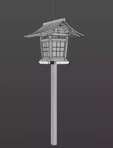 shrine japanese lantern on pole