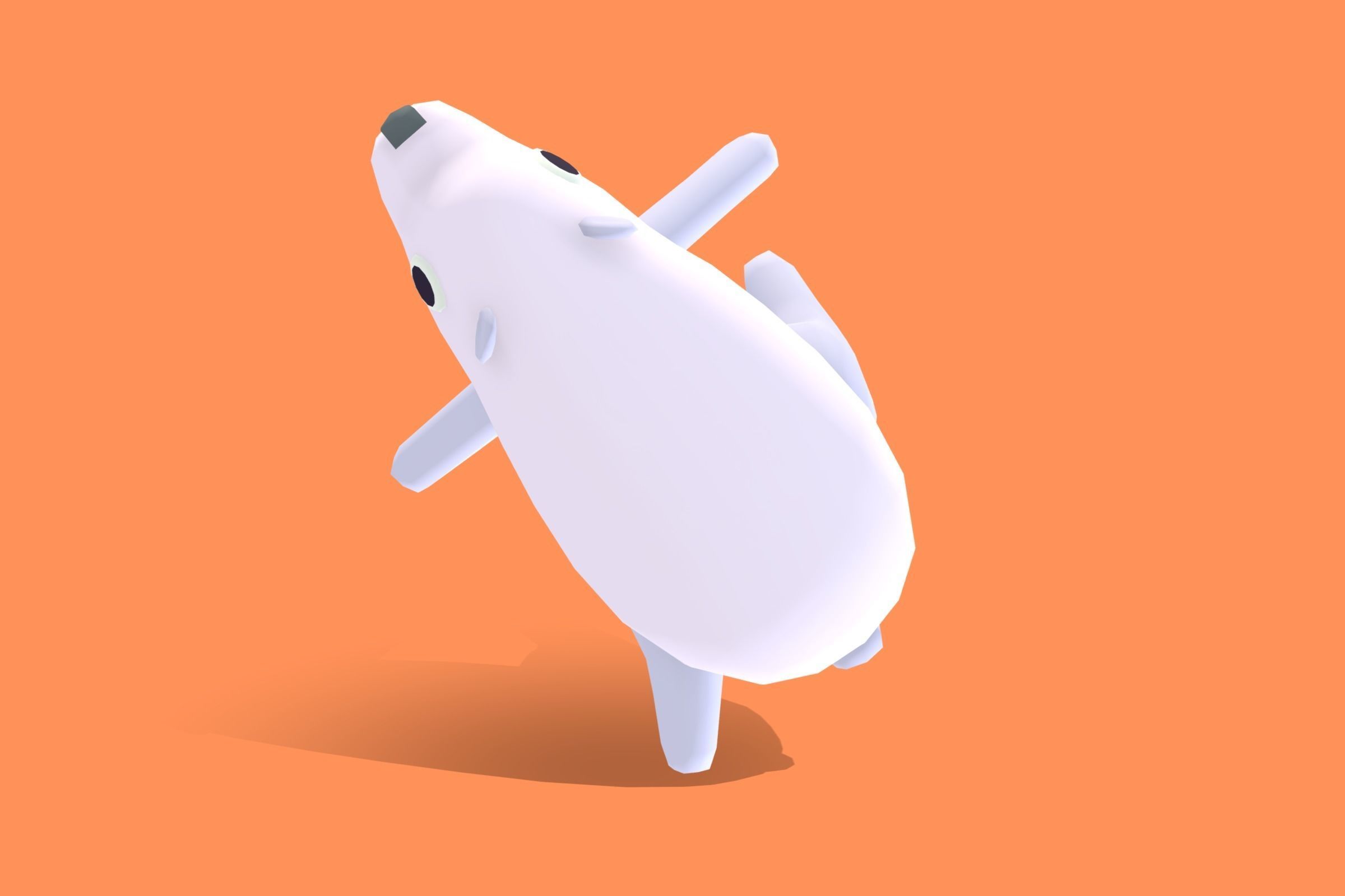 Polar Bear - Quirky Series Low-poly 3D model_11