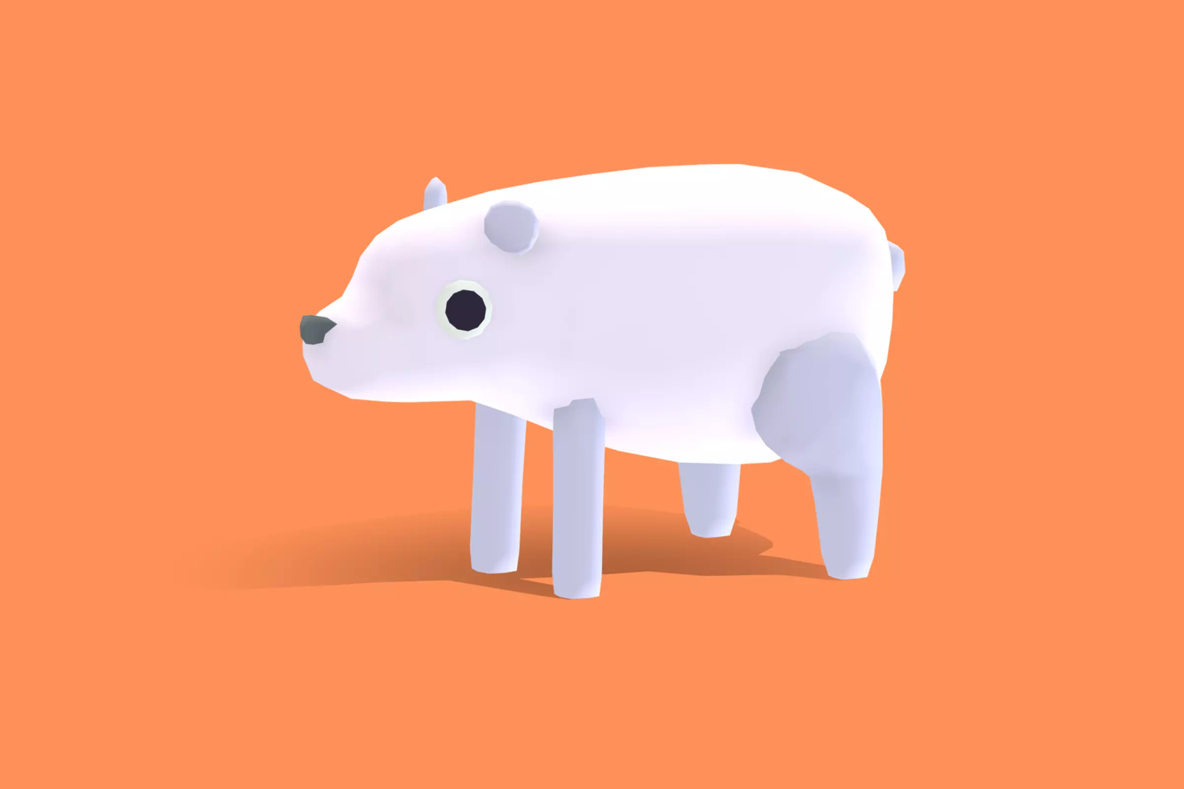 Polar Bear - Quirky Series Low-poly 3D model_0