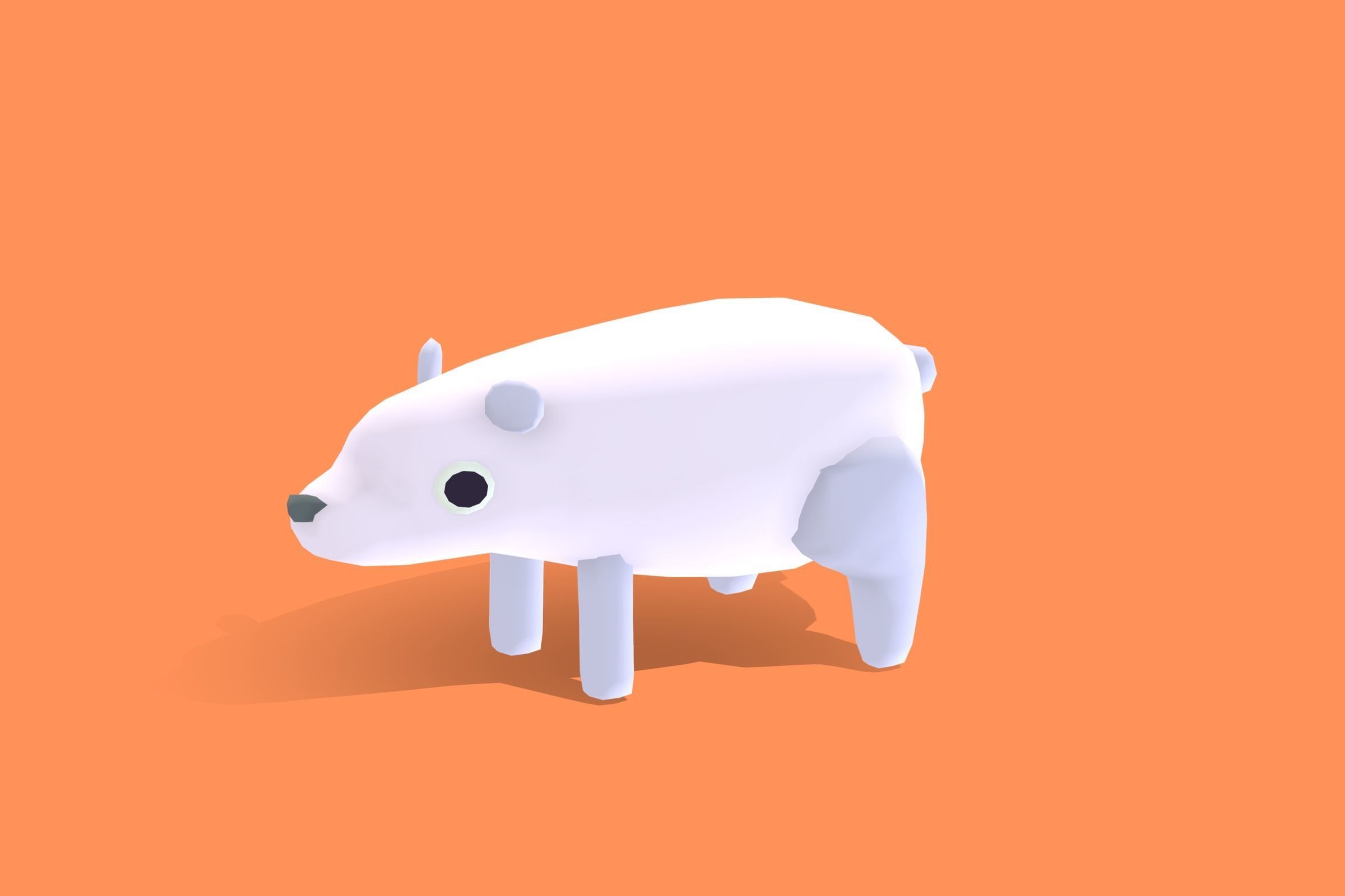 Polar Bear - Quirky Series Low-poly 3D model_4