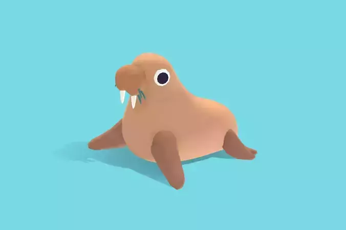 Walrus - Quirky Series Low-poly 3D model