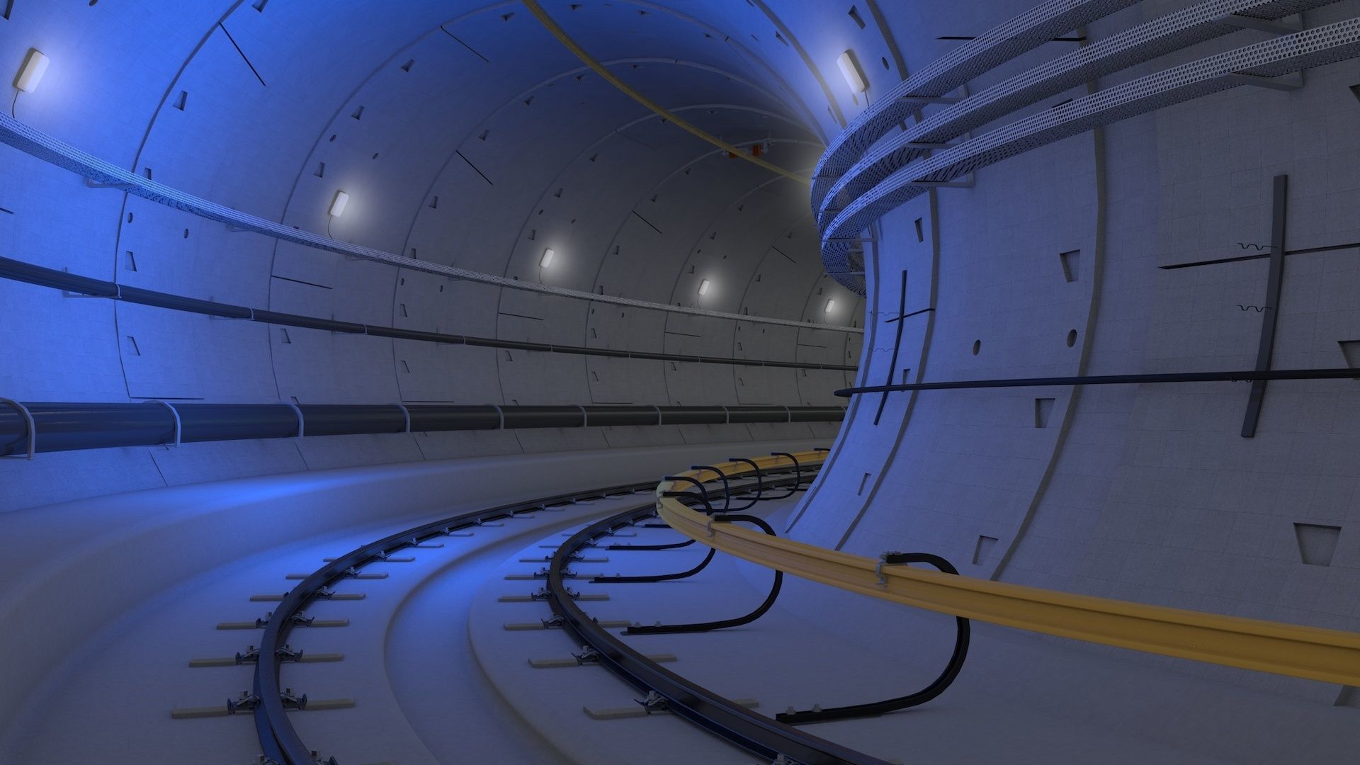 Railway Tunnel Adjustable 3D model_36
