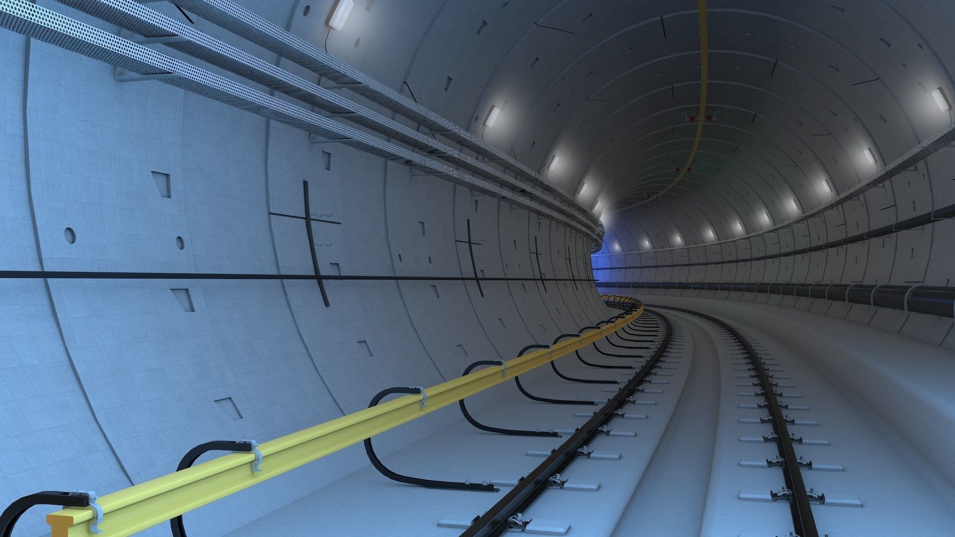 Railway Tunnel Adjustable 3D model_2