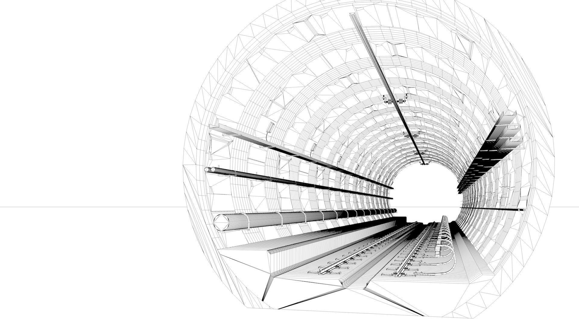 Railway Tunnel Adjustable 3D model_46