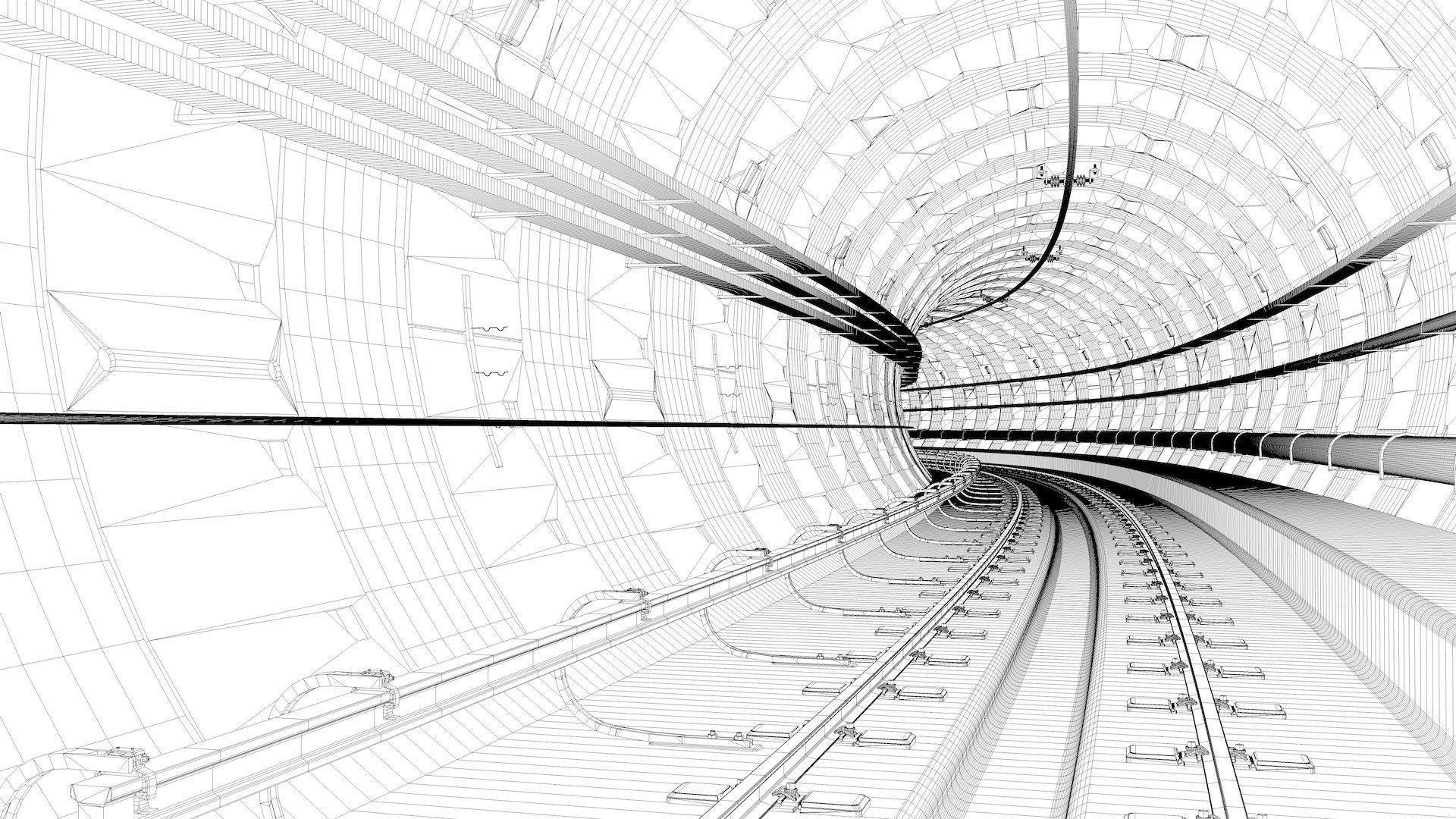 Railway Tunnel Adjustable 3D model_45