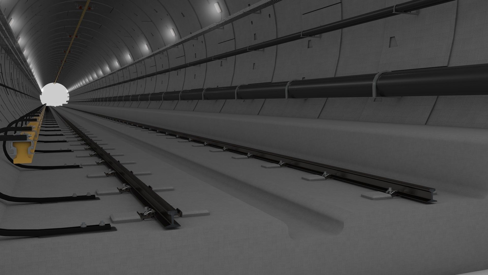 Railway Tunnel Adjustable 3D model_12