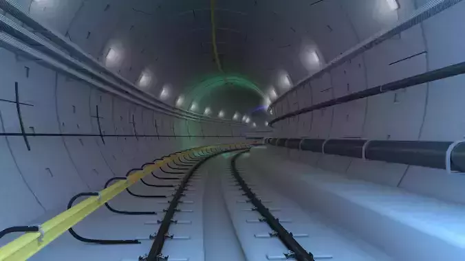 Railway Tunnel Adjustable 3D model