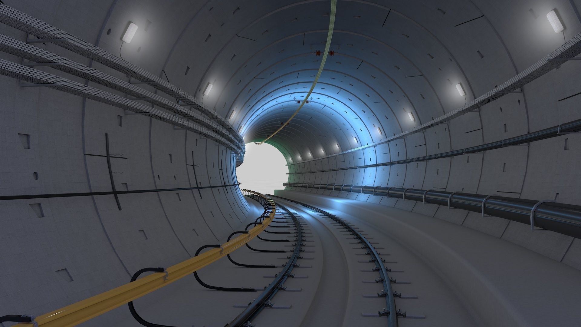 Railway Tunnel Adjustable 3D model_18