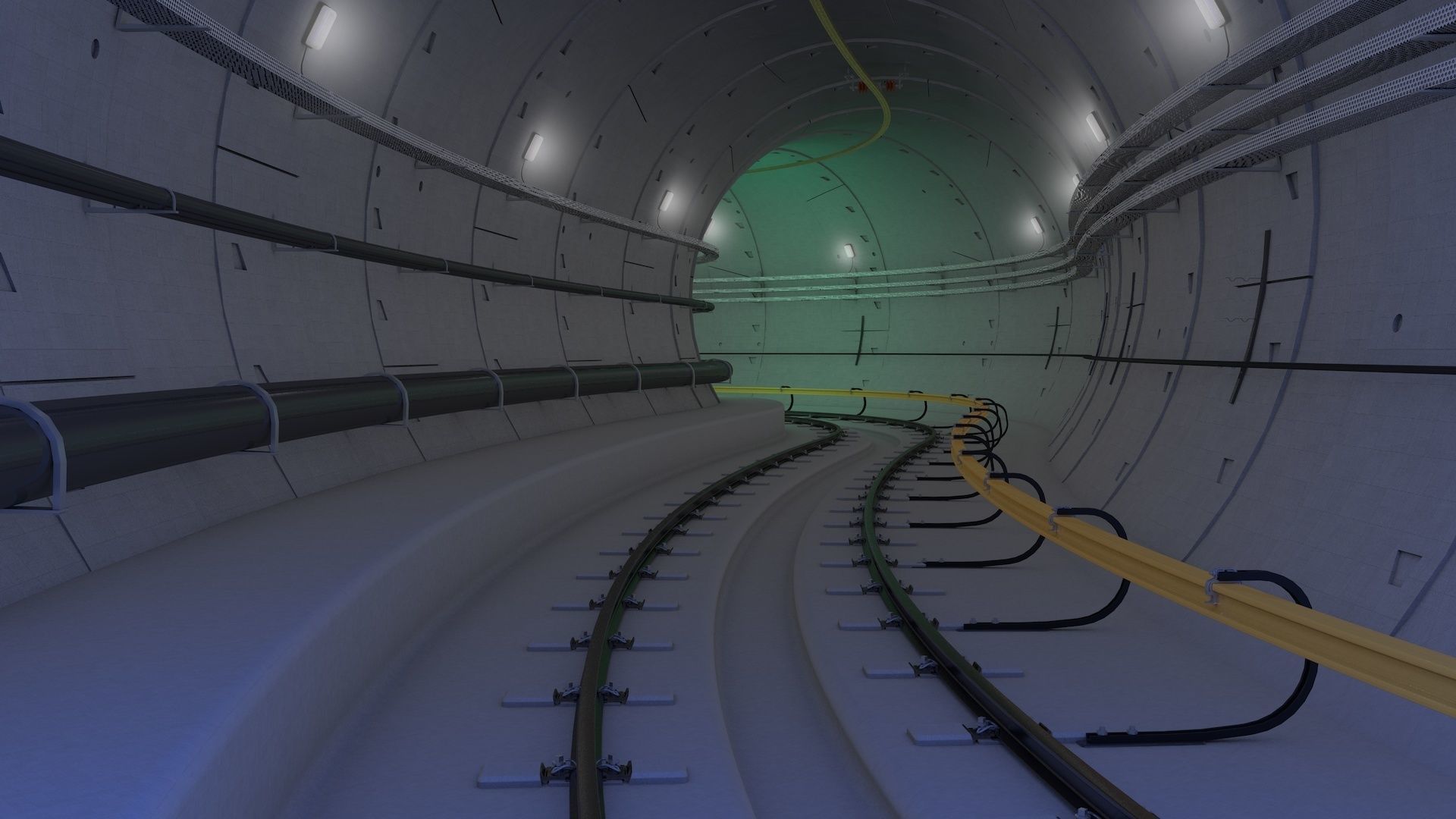 Railway Tunnel Adjustable 3D model_37