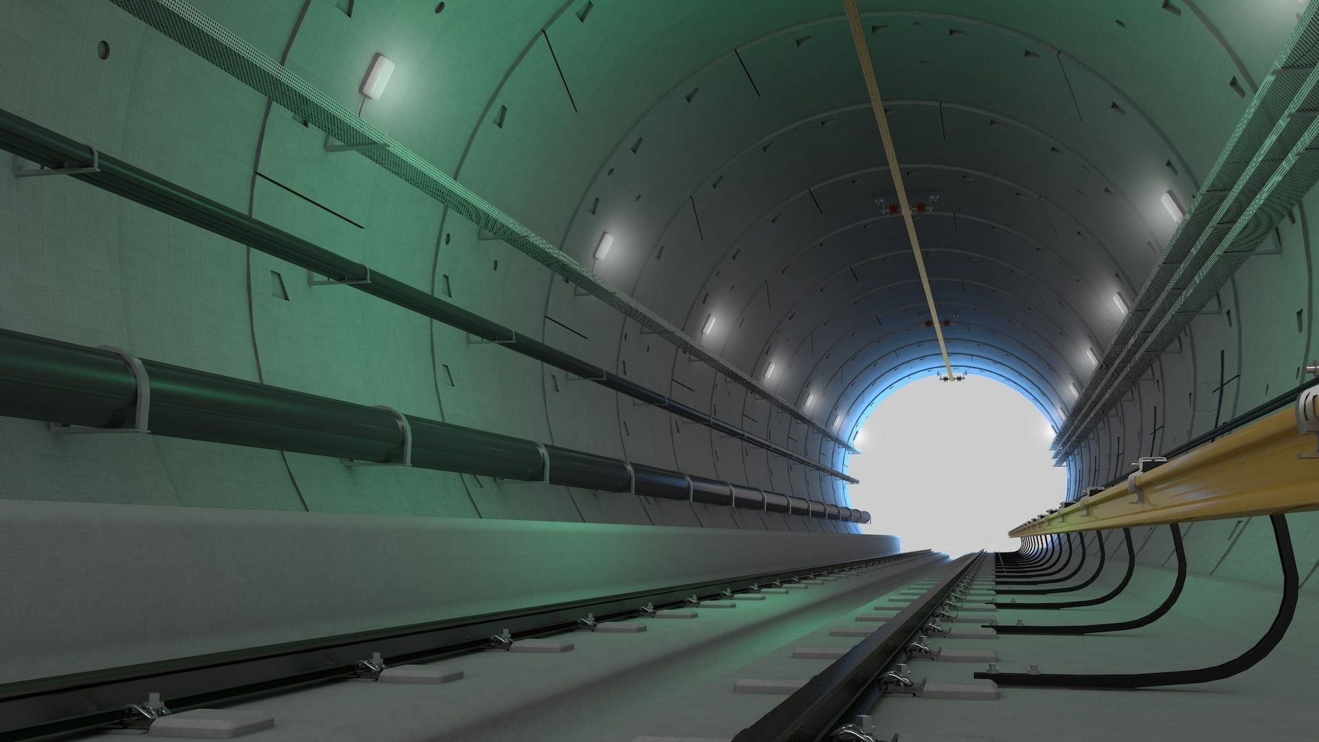Railway Tunnel Adjustable 3D model_44