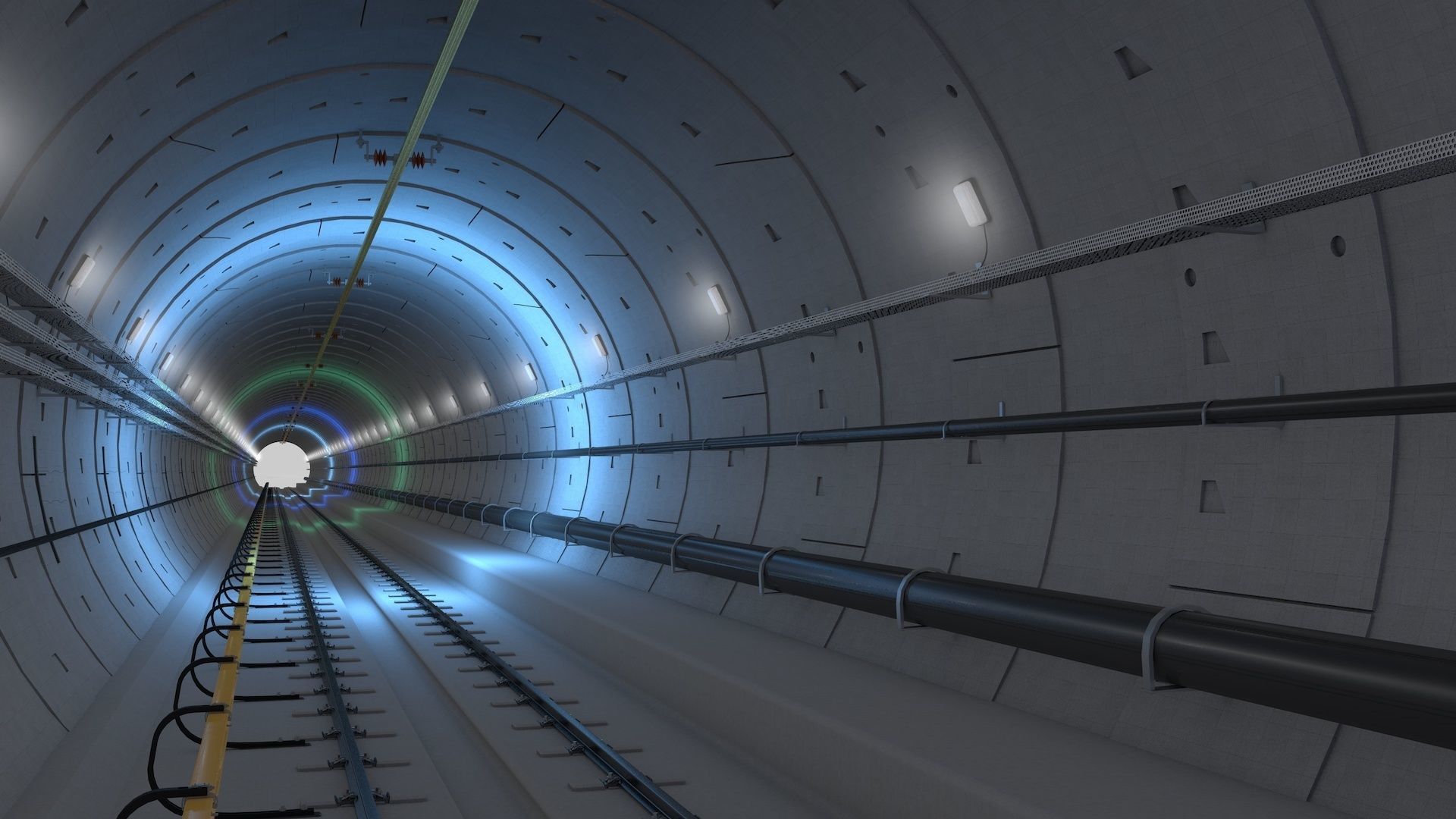 Railway Tunnel Adjustable 3D model_6