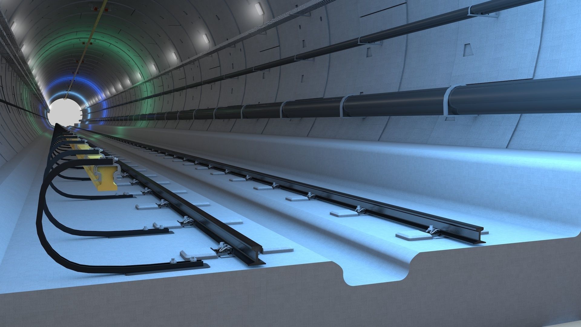 Railway Tunnel Adjustable 3D model_15
