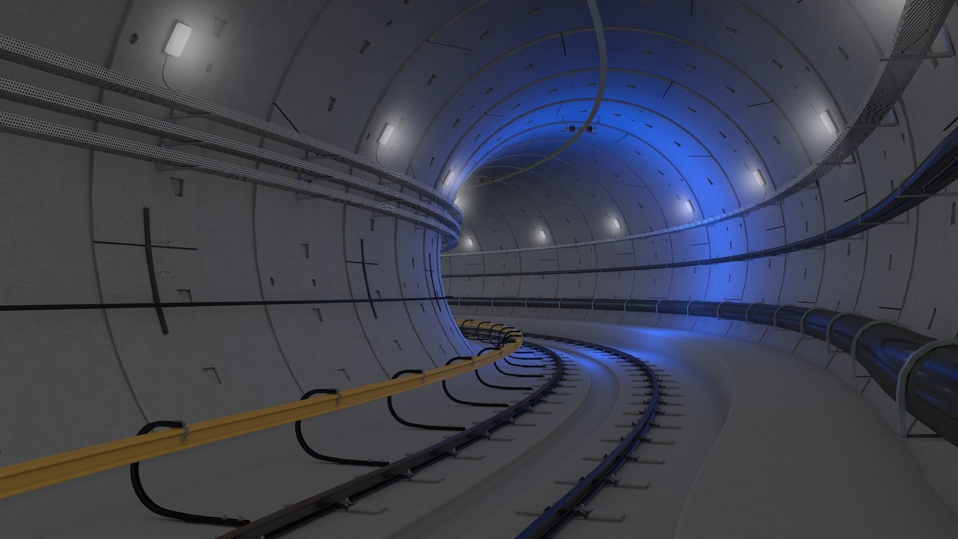 Railway Tunnel Adjustable 3D model_3