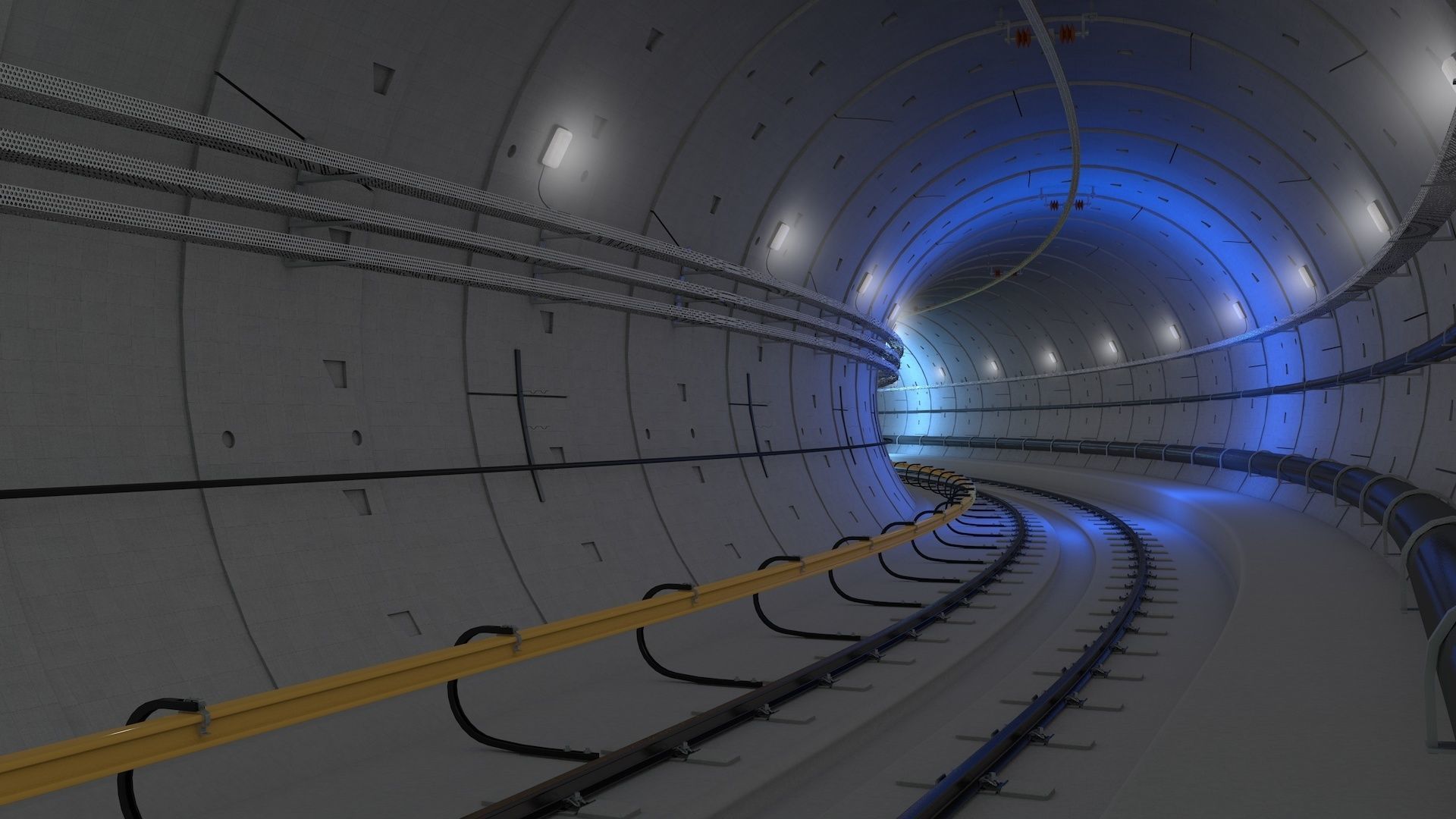 Railway Tunnel Adjustable 3D model_17