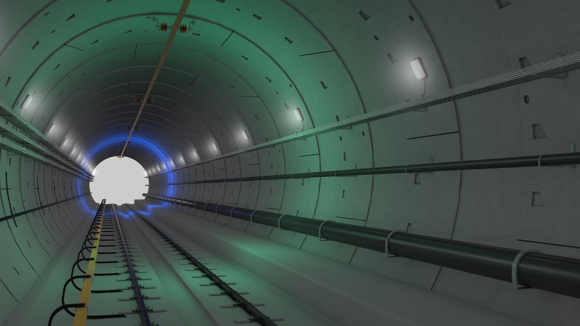 Railway Tunnel Adjustable 3D model_4