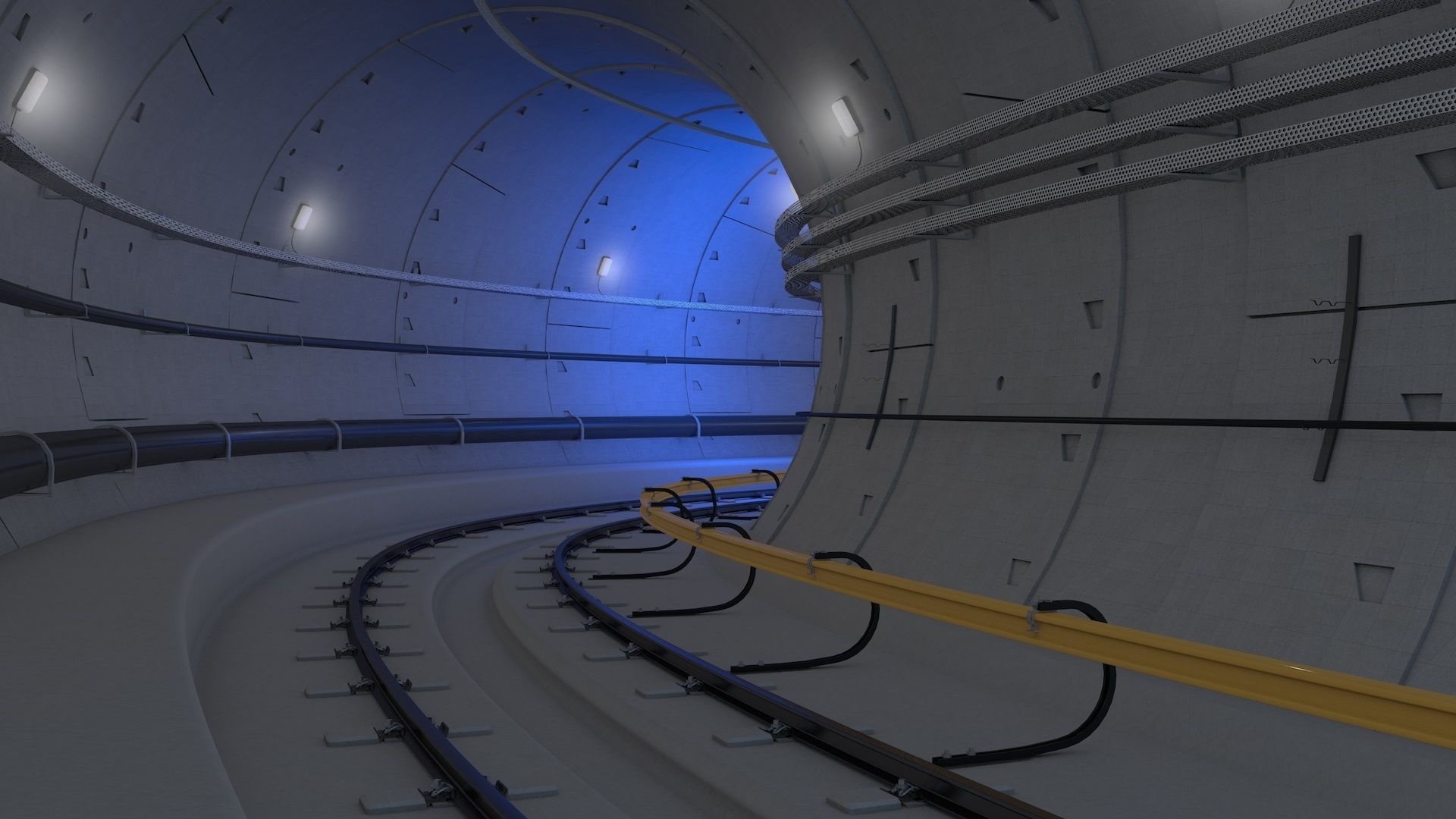 Railway Tunnel Adjustable 3D model_35