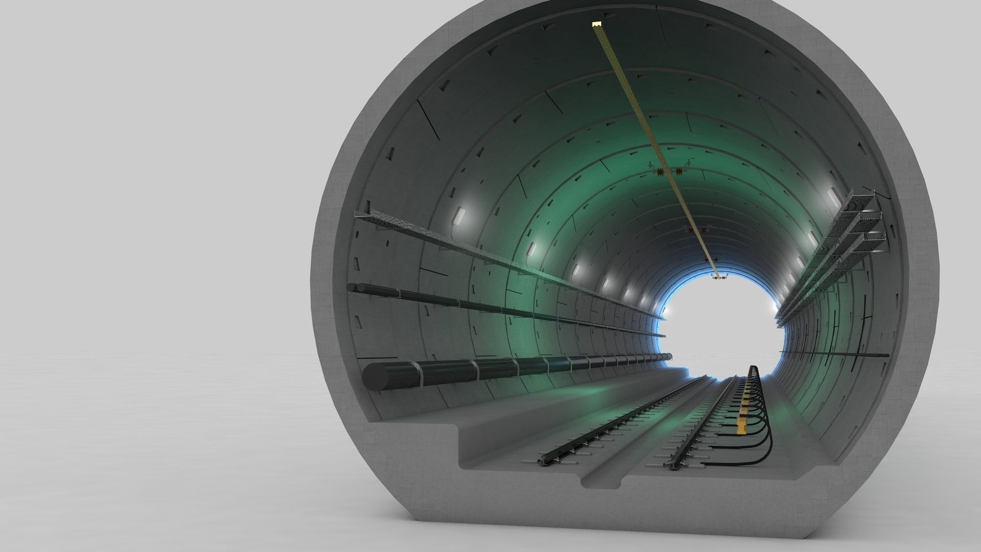 Railway Tunnel Adjustable 3D model_43
