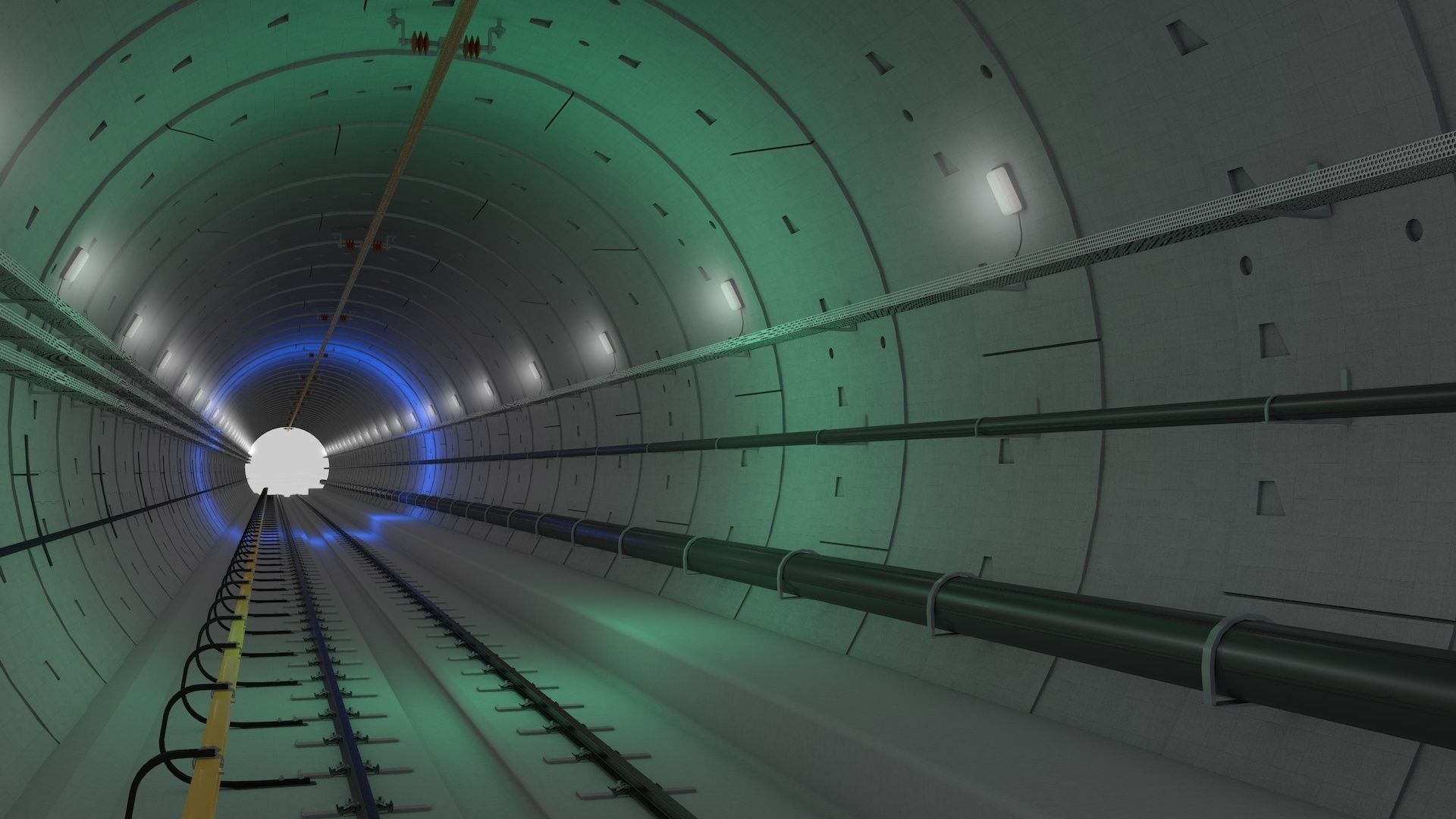 Railway Tunnel Adjustable 3D model_5