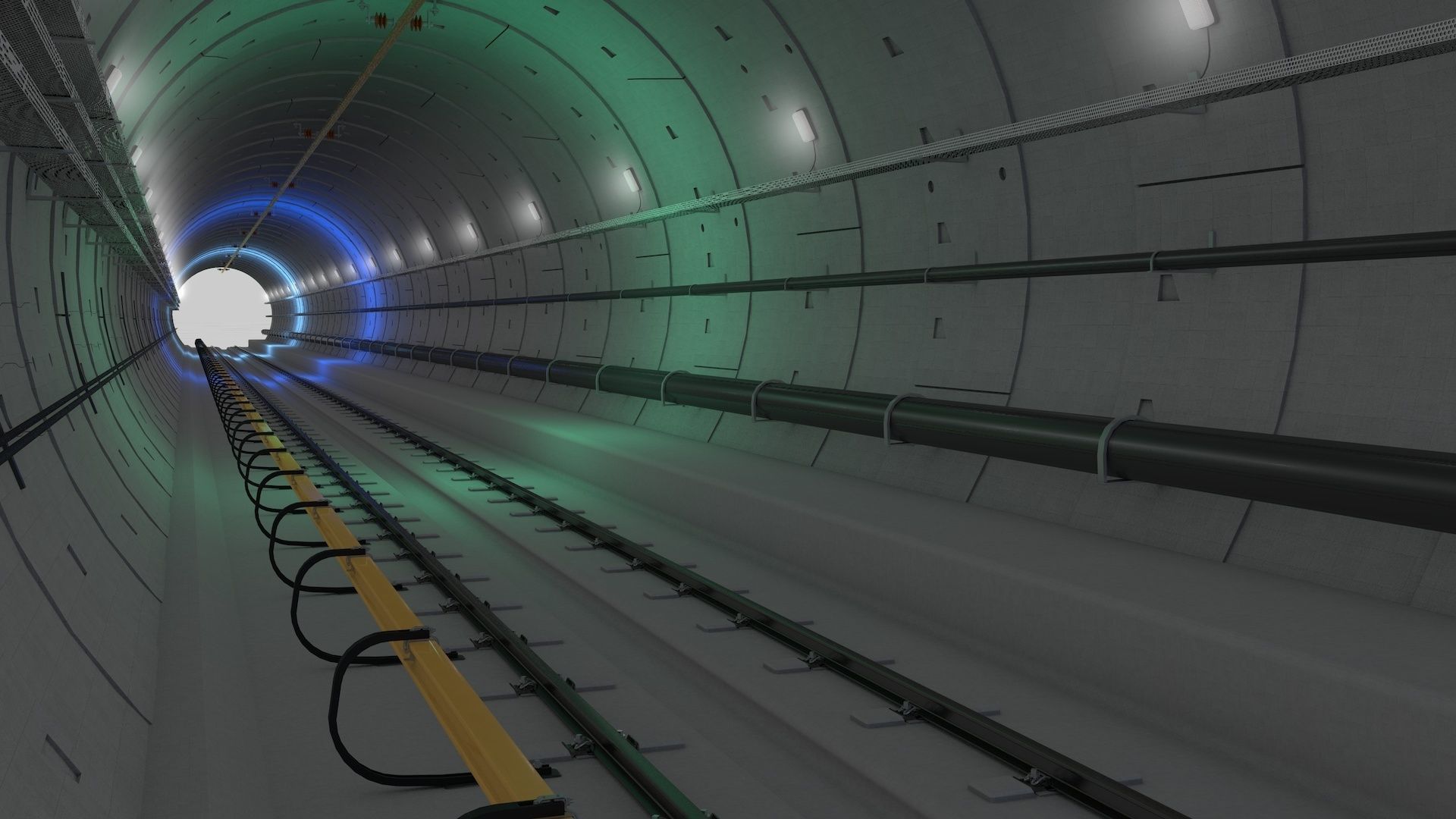 Railway Tunnel Adjustable 3D model_7